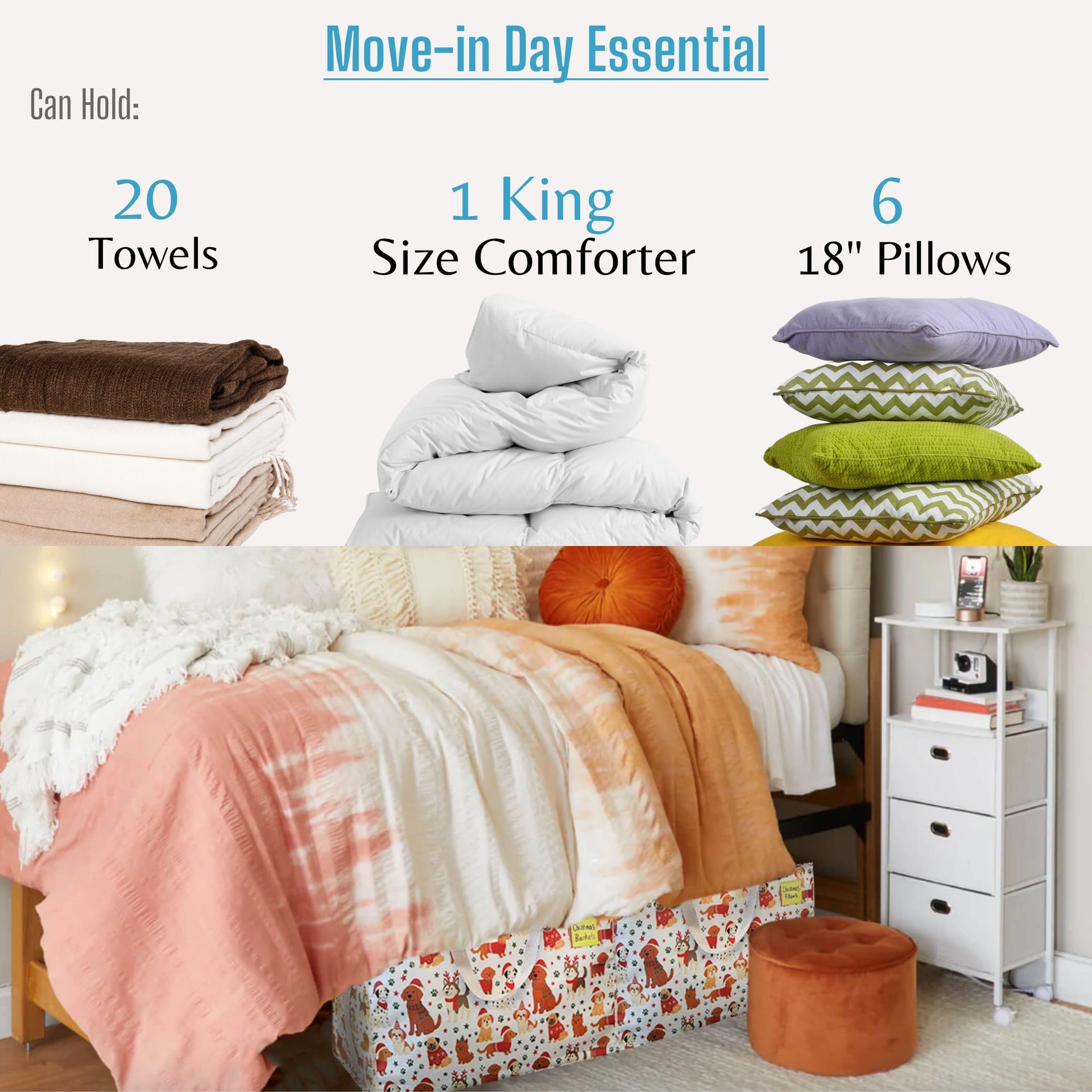 4 Pack Extra Large Heavy Duty Moving Bags with Wide Opening & Reinforced Handles (4 Count)