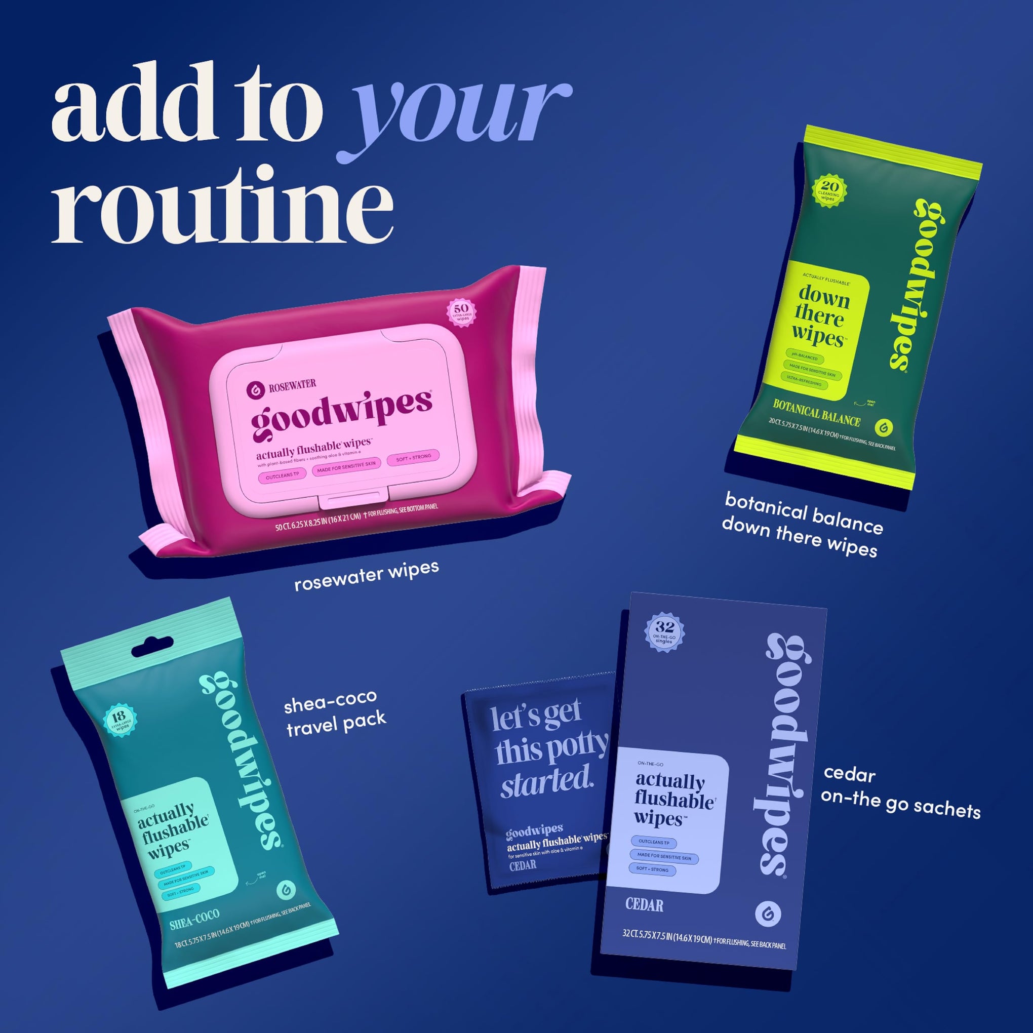 Flushable Wipes for Women (32 Count)
