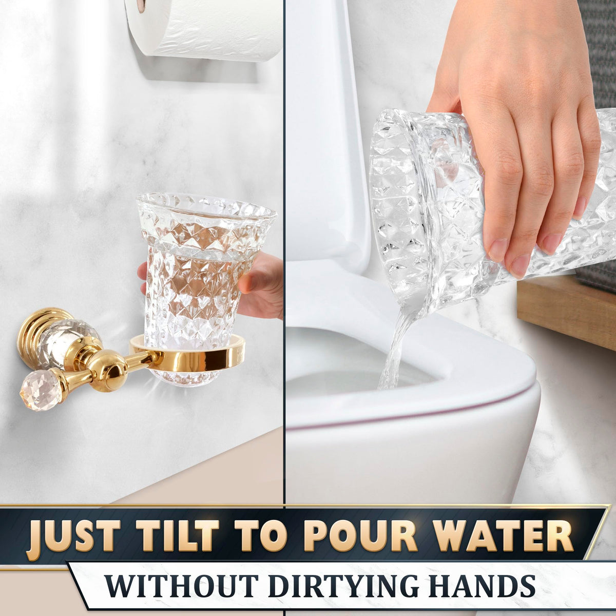 Wall Mounted Toilet Brush and Holder Set
