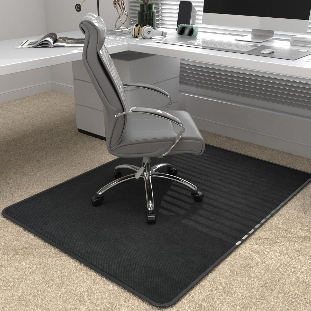 Heavy Duty Office Chair Mat for Carpet and Hardwood Floor Bohemian Desk Chair Mat Rug 36'' x 48'' Jacquard Woven Surface Floor mats for Office Home