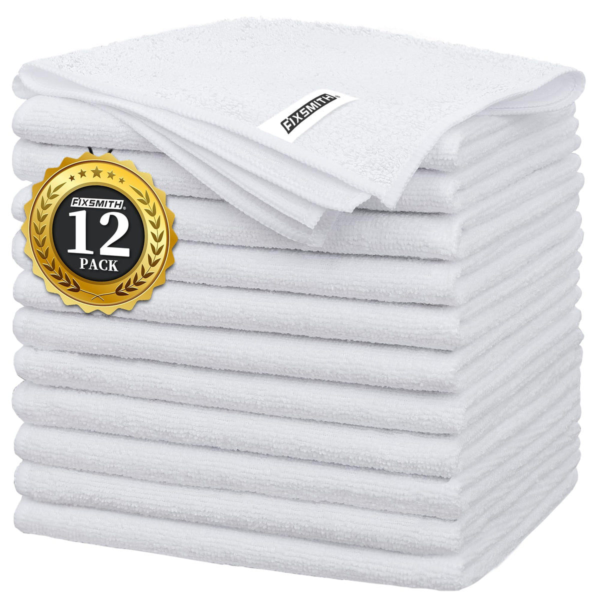 White Microfiber Cleaning Cloth (12 Count)