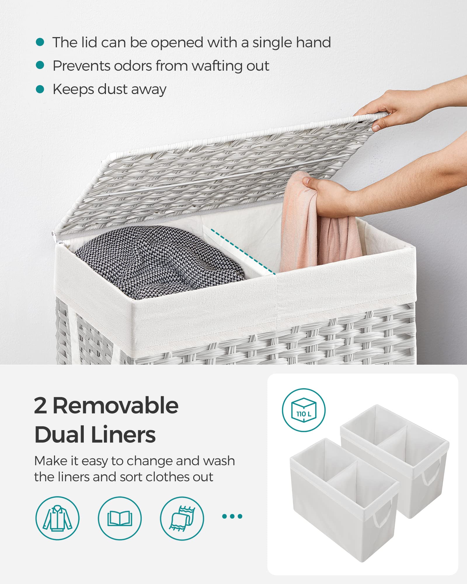 Laundry Hamper with Lid - ModHome Supplies
