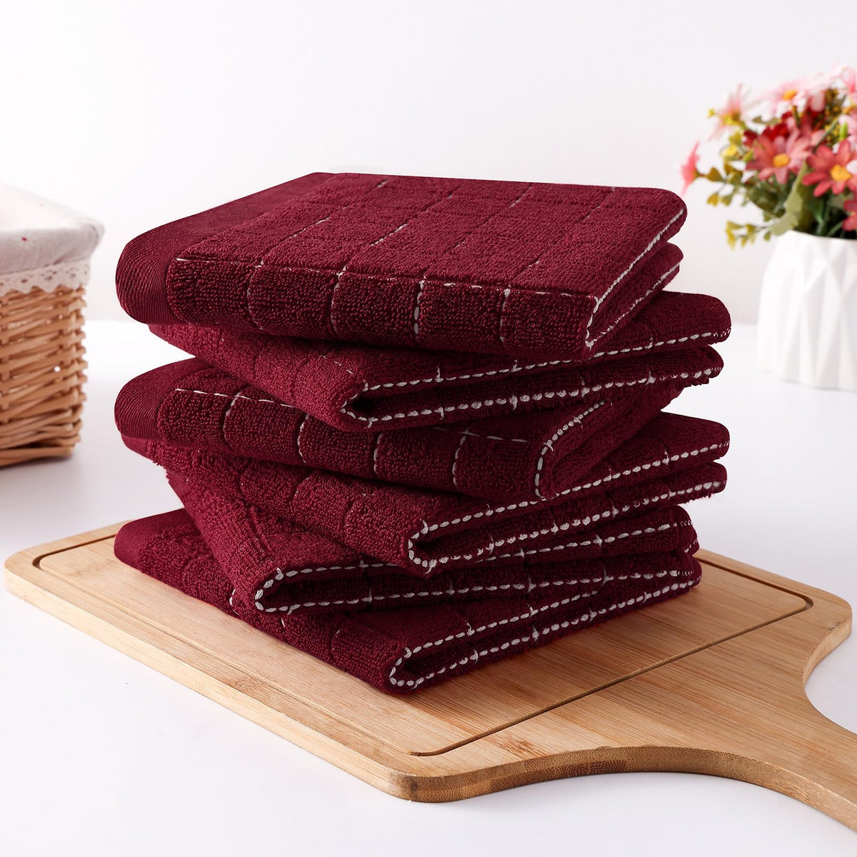 100% Cotton Terry Kitchen Dish Cloths (6 Count)