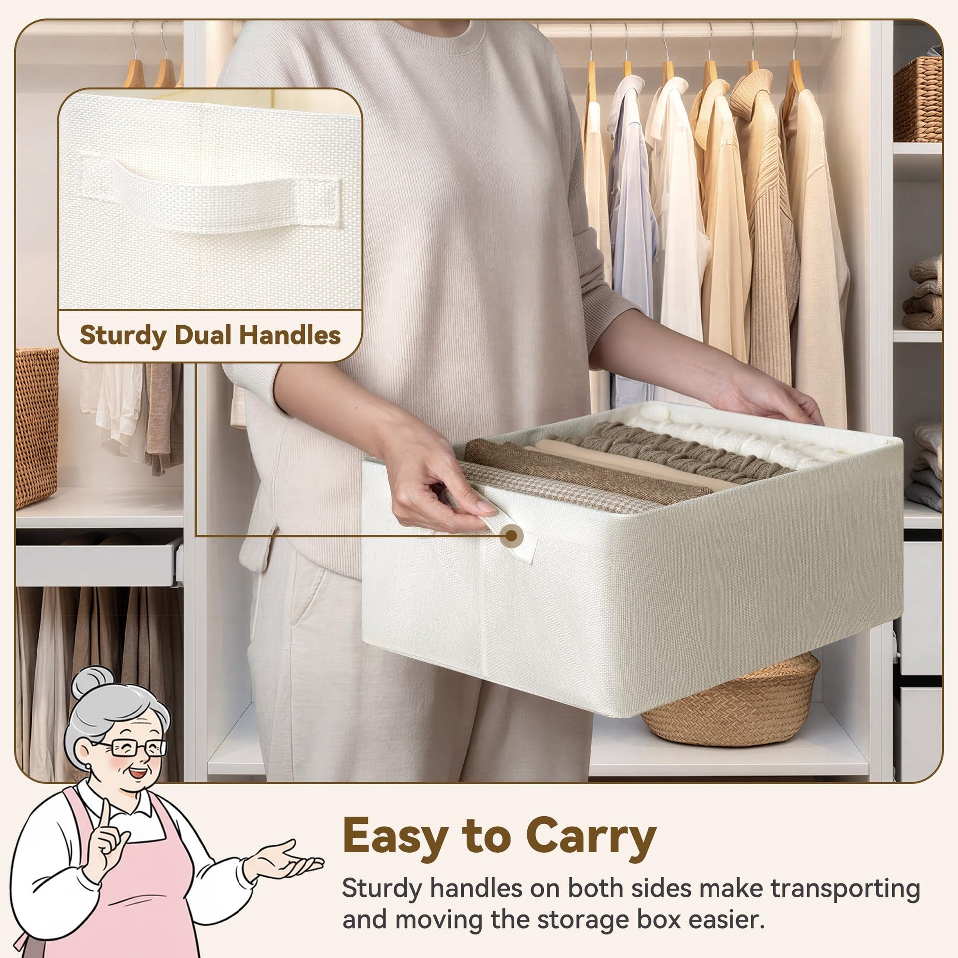 Storage Baskets with Metal Frame (2 Count)