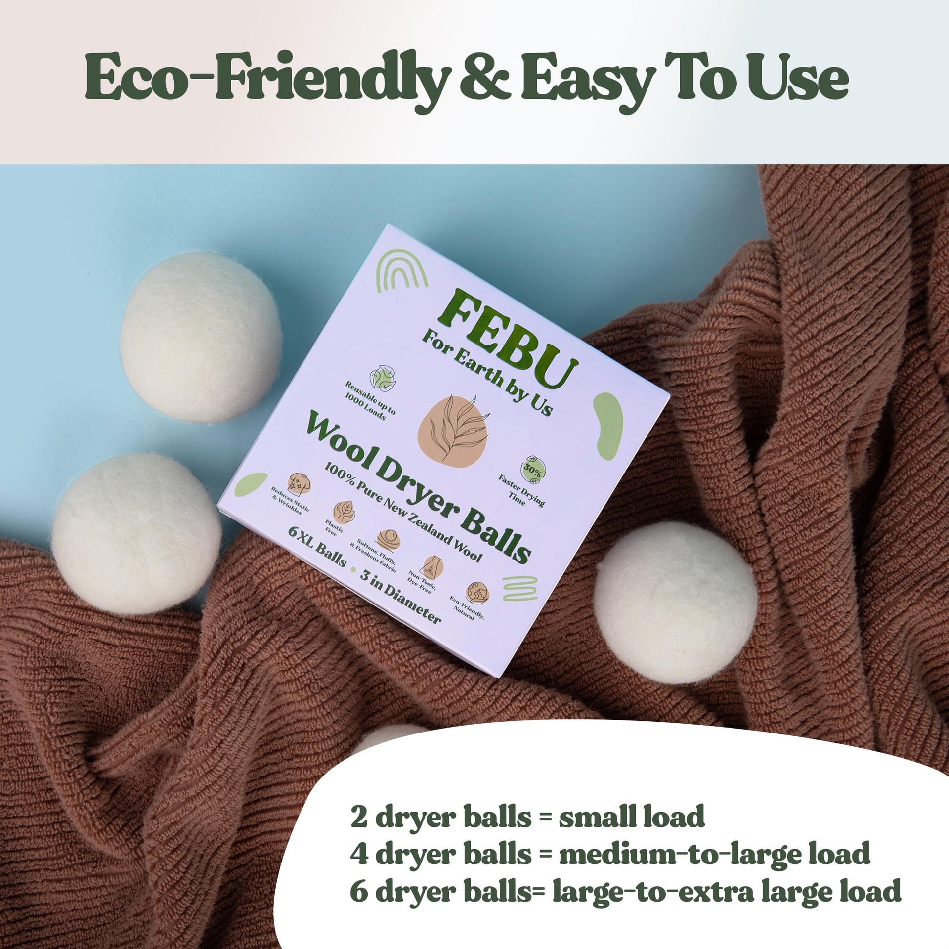 Wool Dryer Balls (6 Count)