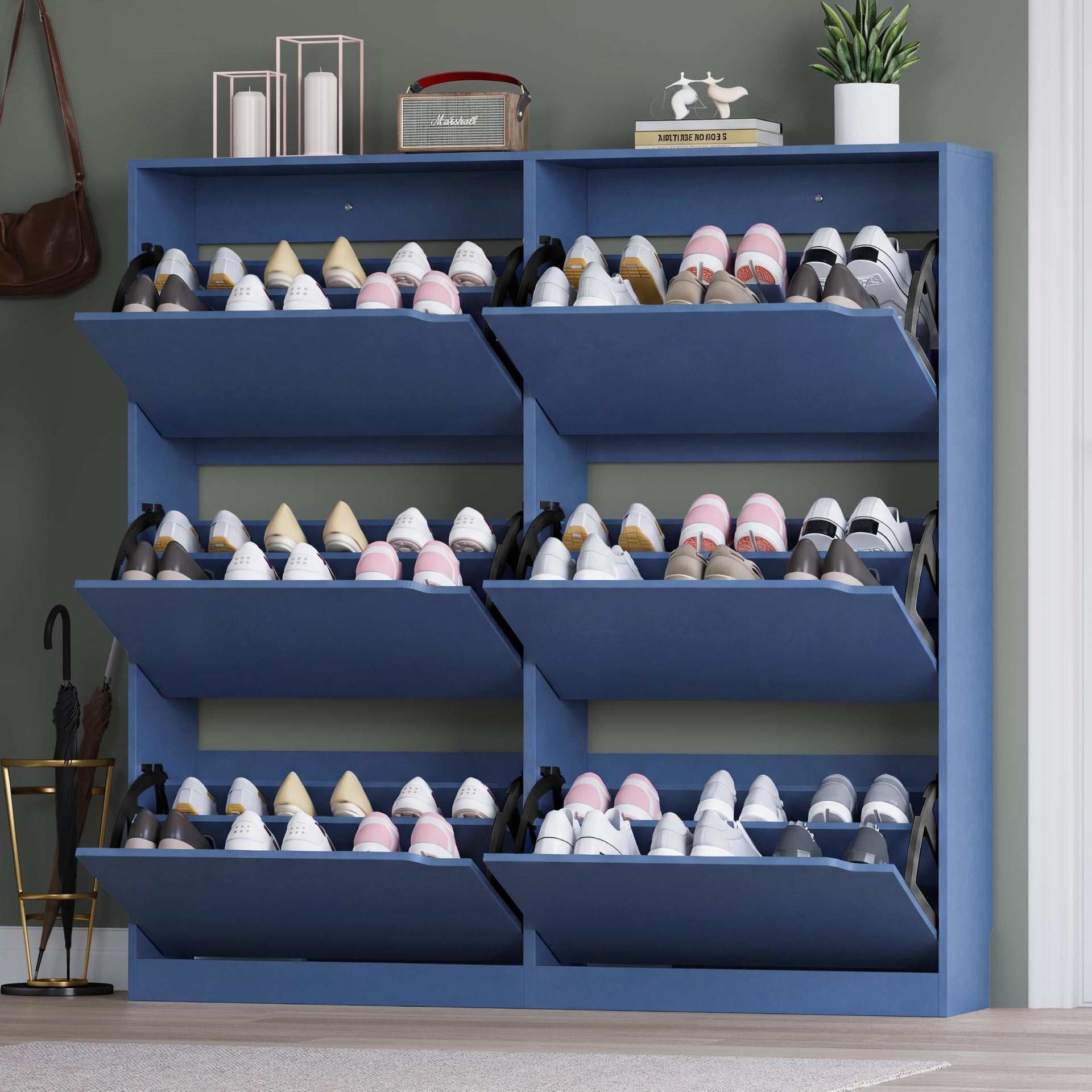 Shoe Cabinet with 6 Flip Drawers