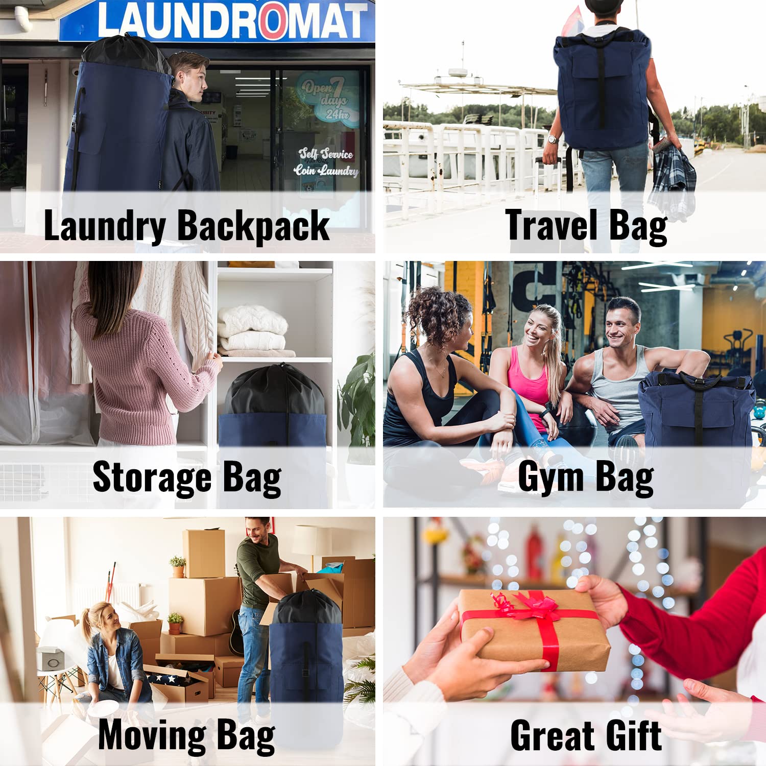Laundry Backpack Bag 125L Extra Large