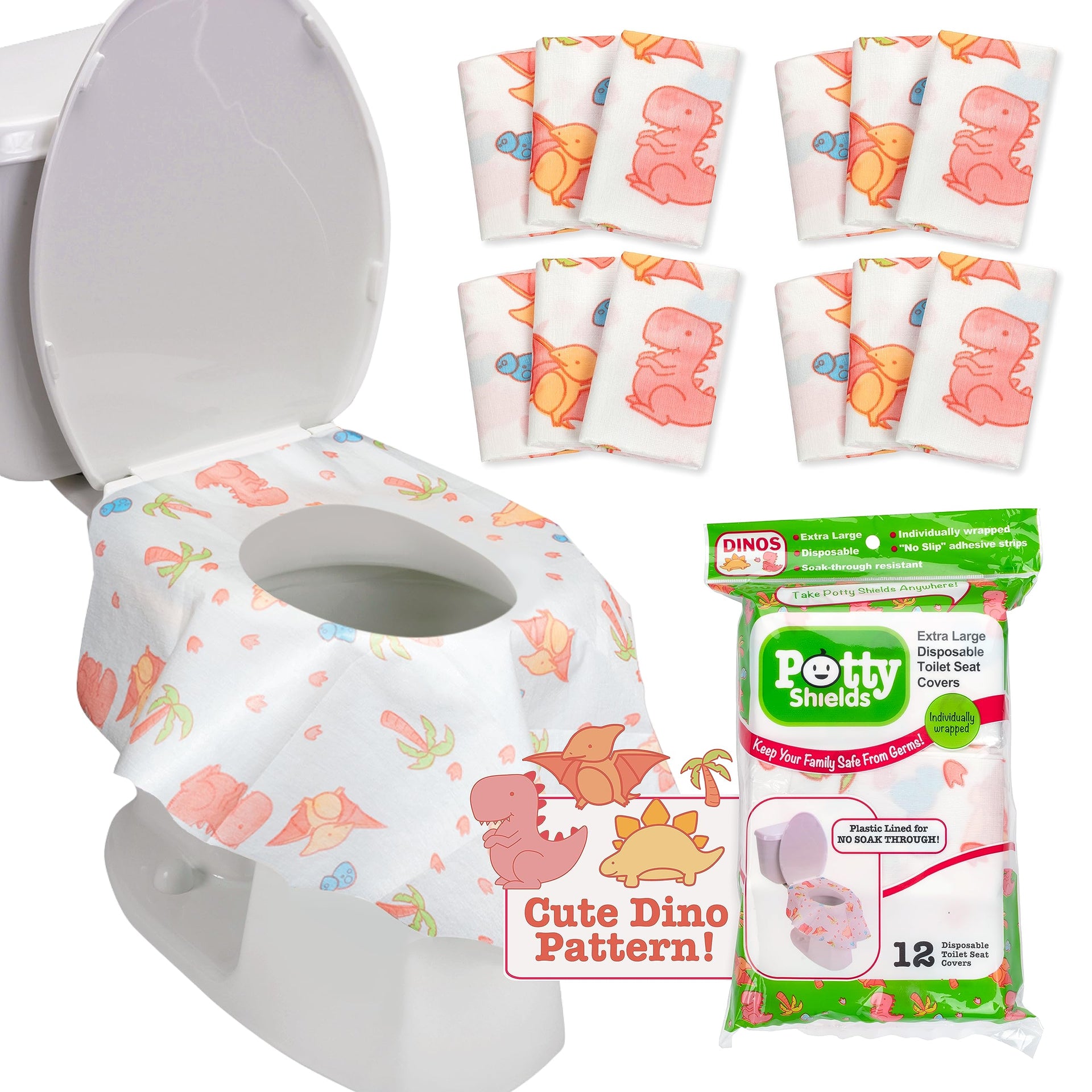 Waterproof Disposable Toilet Seat Covers (12 Count)