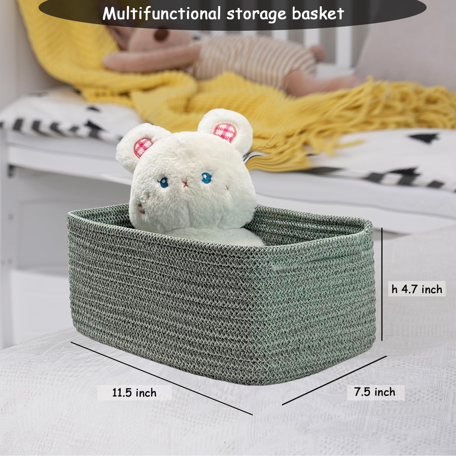 COMFY HOMI 11.5"x7.5"x4.7" Storage Baskets for Organizing (3 Count)