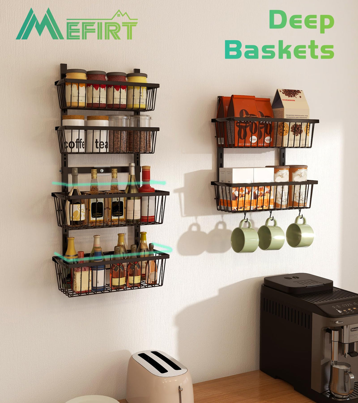 12 Inch Wide Narrow Over The Door Pantry Organizer 6