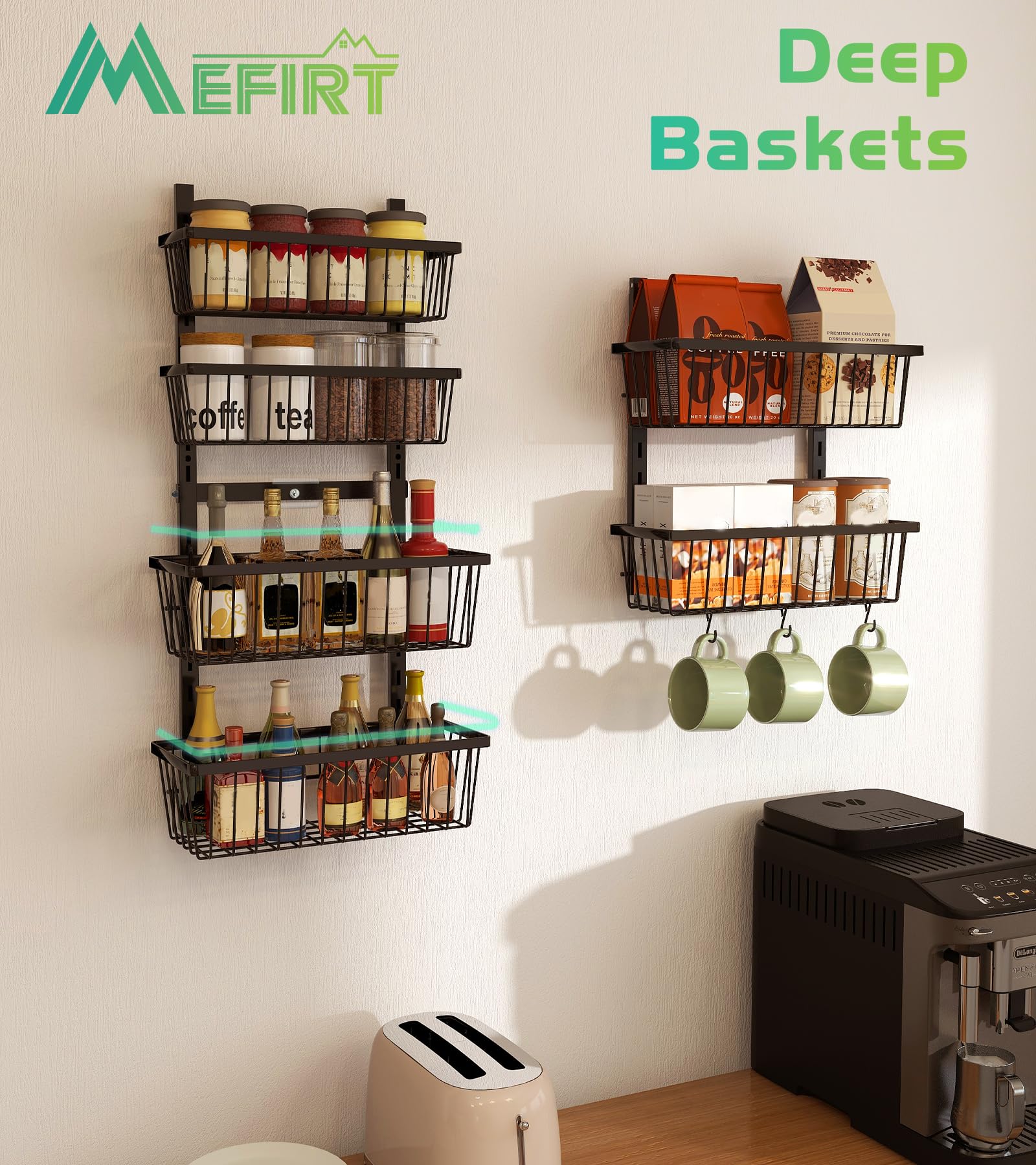 12 Inch Wide Narrow Over The Door Pantry Organizer 6