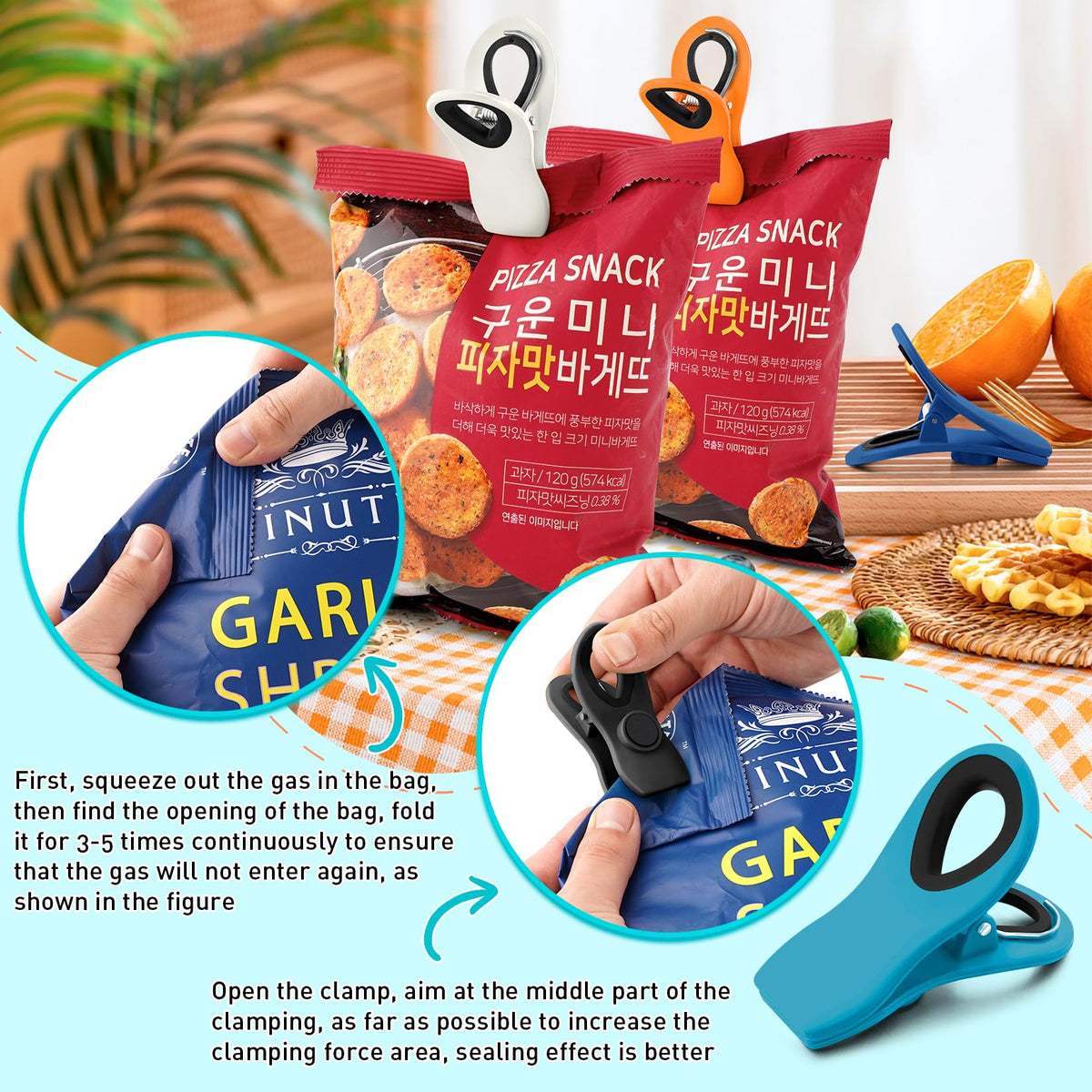 Chip Clips Bag Clips for Chips (24 Count)
