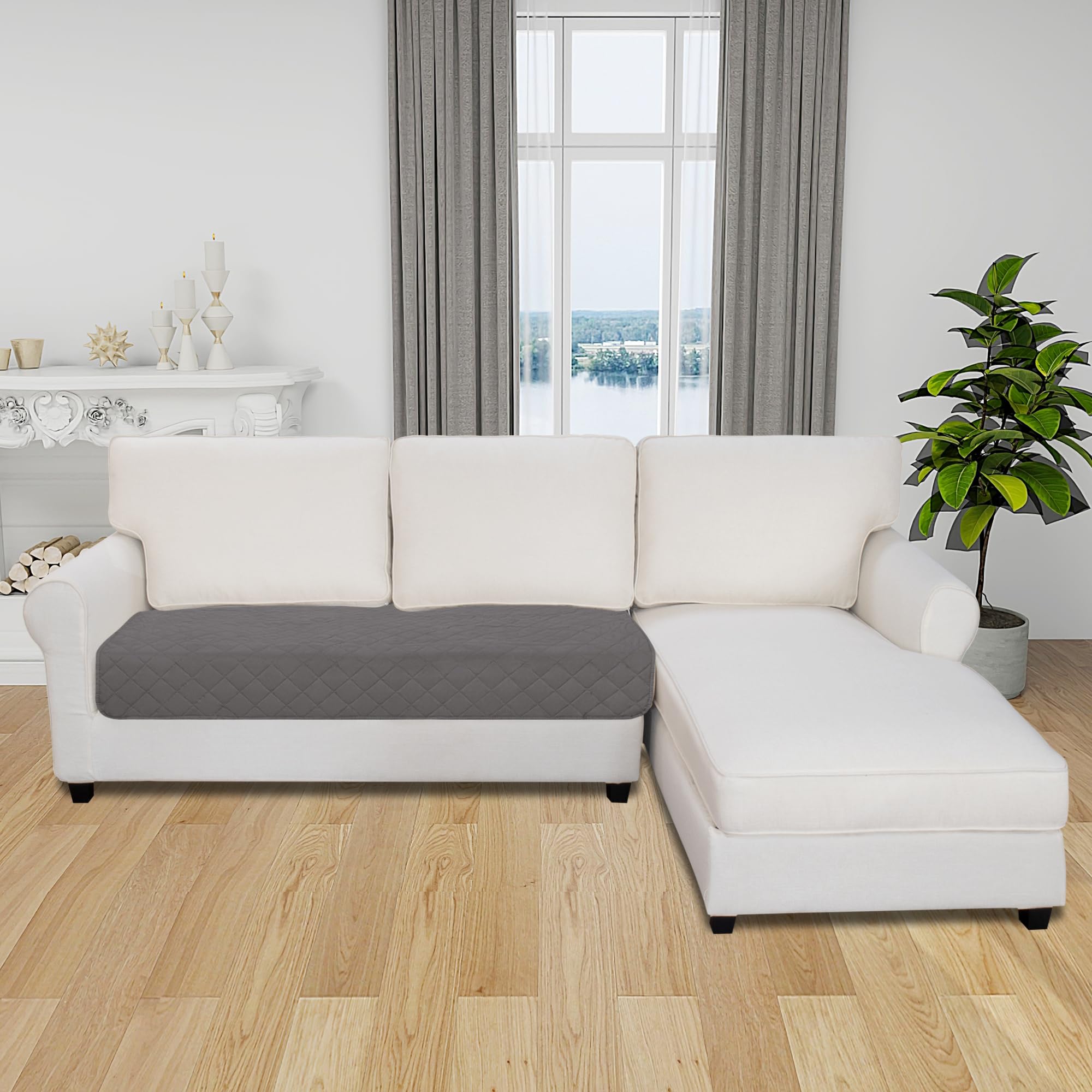 Sectional Couch Covers for Dogs L Shape Sofa Cover Reversible Sofa Slipcover Chaise Lounge Cover Furniture Protector Cover for Pets Dog Cat