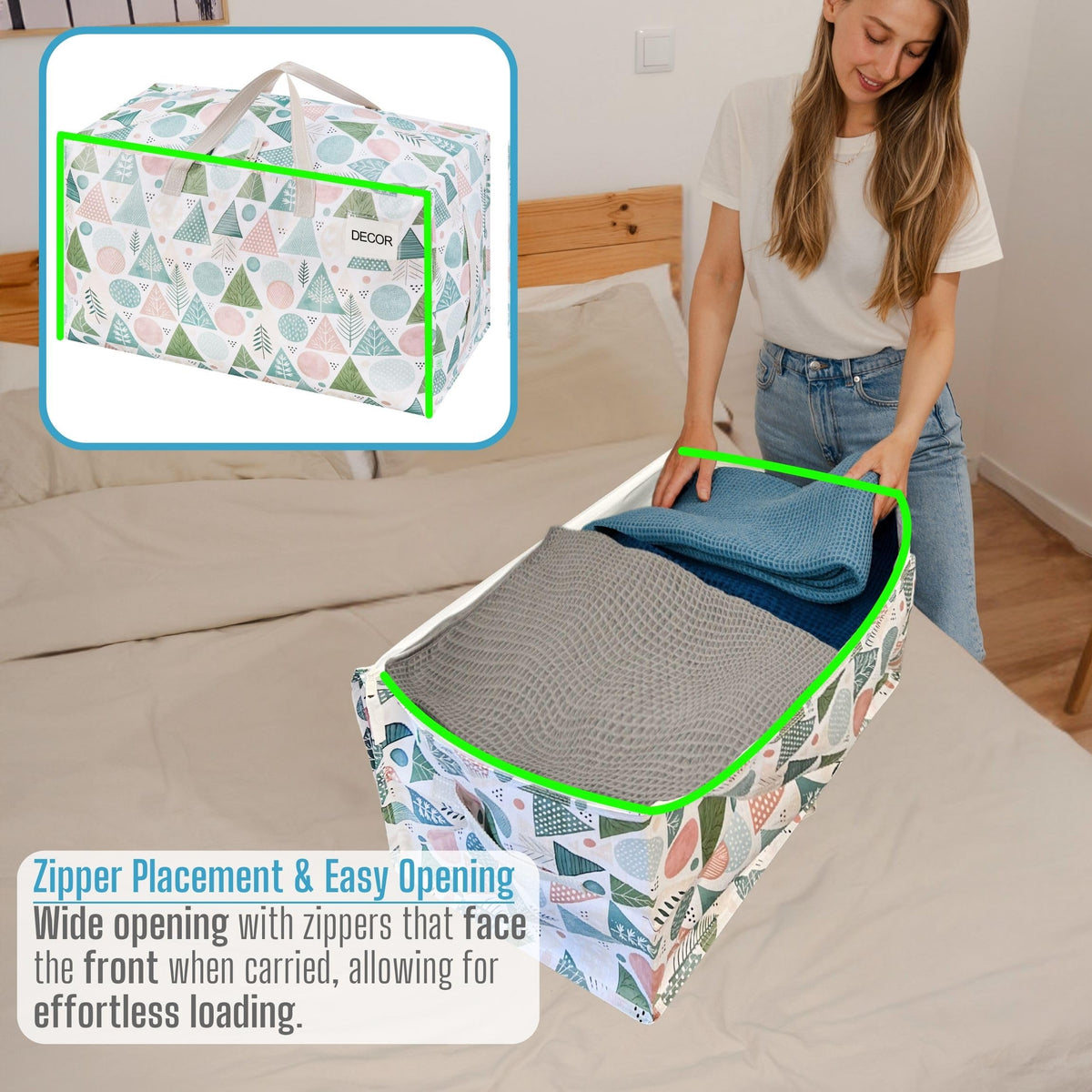 6 Pack Extra Large Heavy Duty Moving Bags with Wide Opening & Reinforced Handles (6 Count)