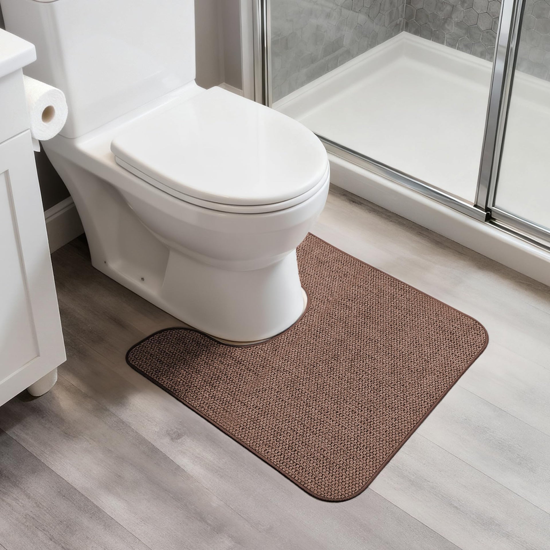 Toilet Rugs U Shaped Bathroom Rug (3 Sq Ft)