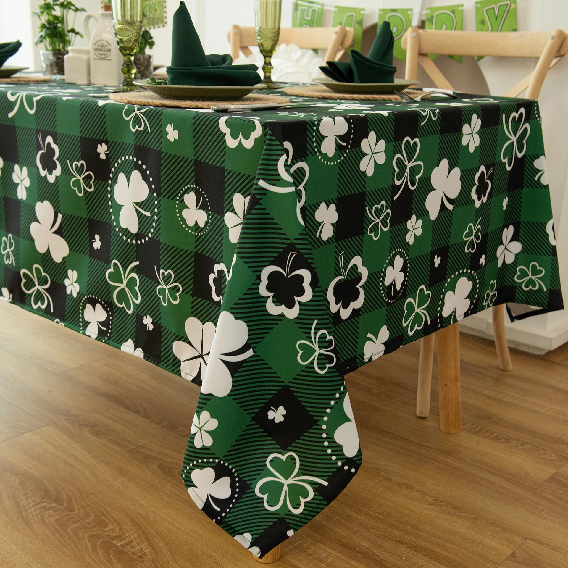 Waterproof Celtic Plaid Tablecloth Fabric