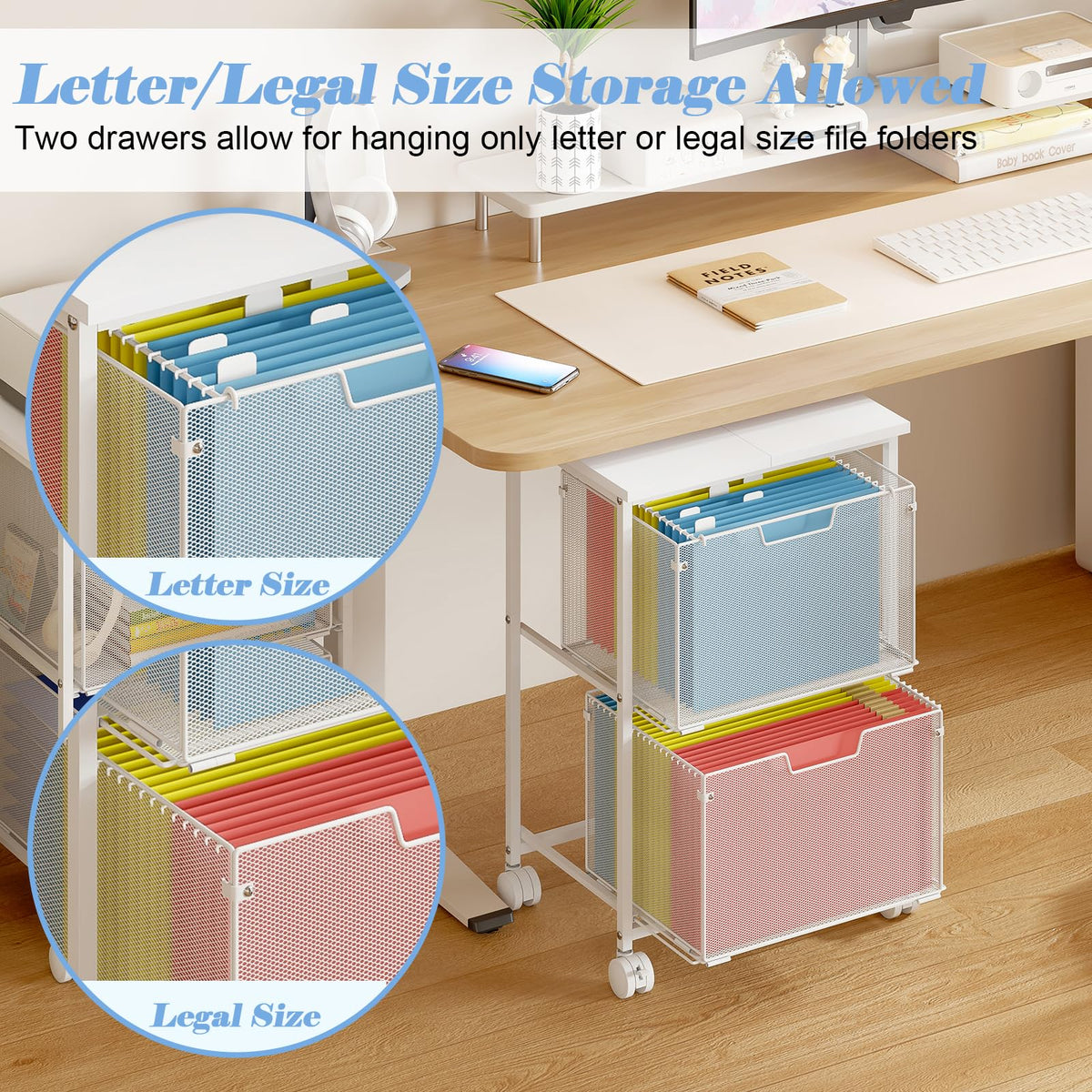 Letter Legal Rolling File Cabinet