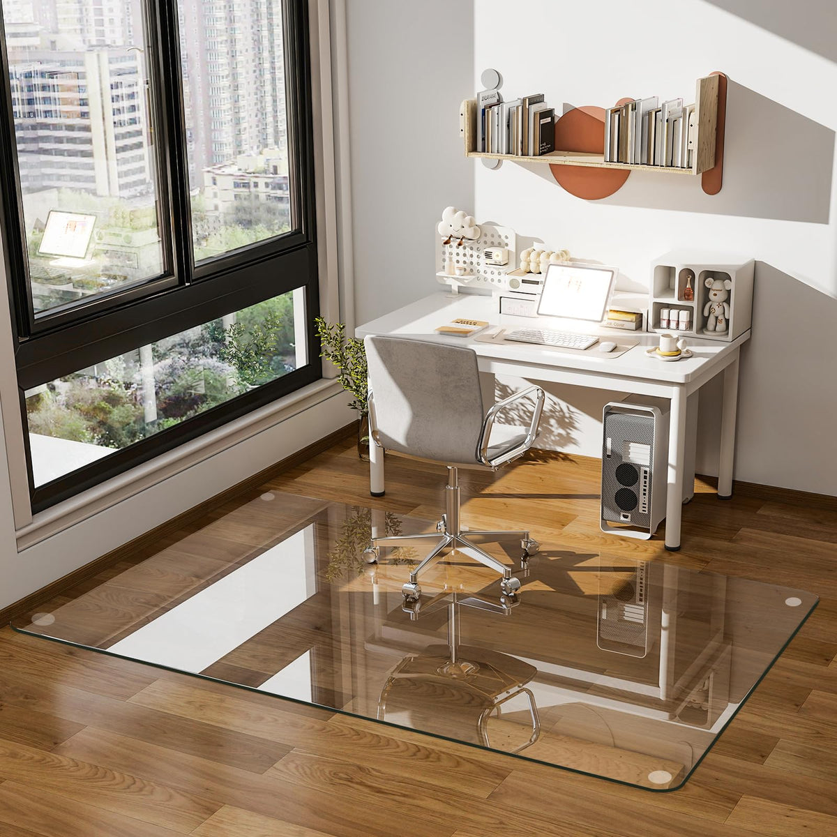 36"x55" Tempered Glass Office Chair Mat