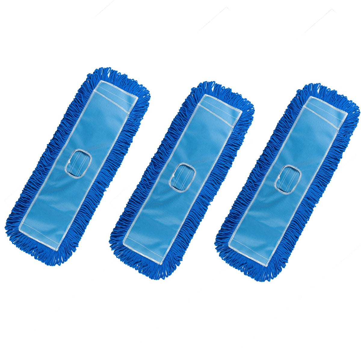Matthew 24'' Microfiber Loop Dust Mop Washable Commercial&Residential Heavy Duty Mop Head Replacement Premium Absorbent Industrial Dust Mop Refill Pads for Hardwood (3 Count) - ModHome Supplies