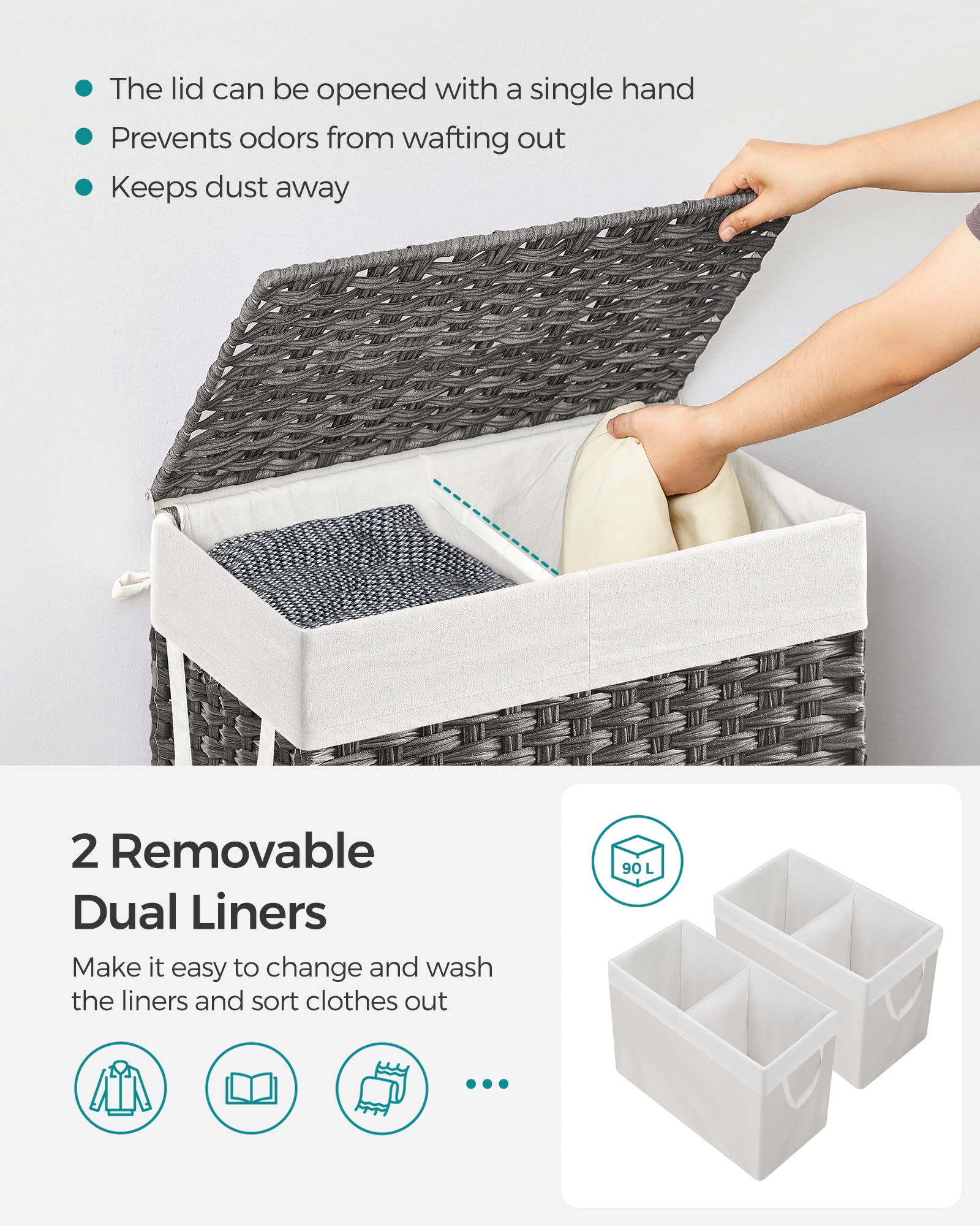 Laundry Hamper with Lid - ModHome Supplies