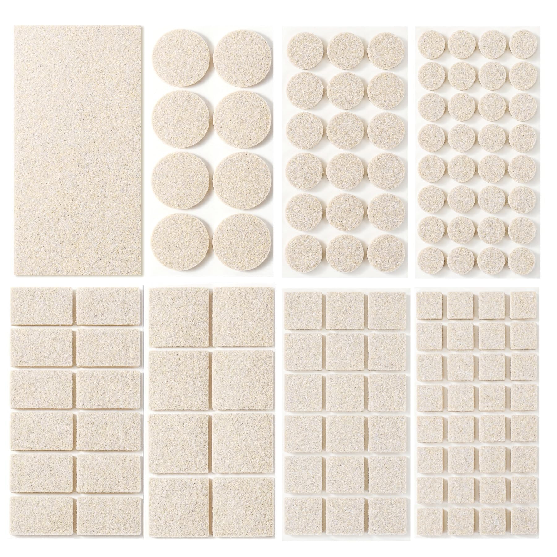 Felt Furniture Pads for Hardwood Floors 129 Piece (129 Count)