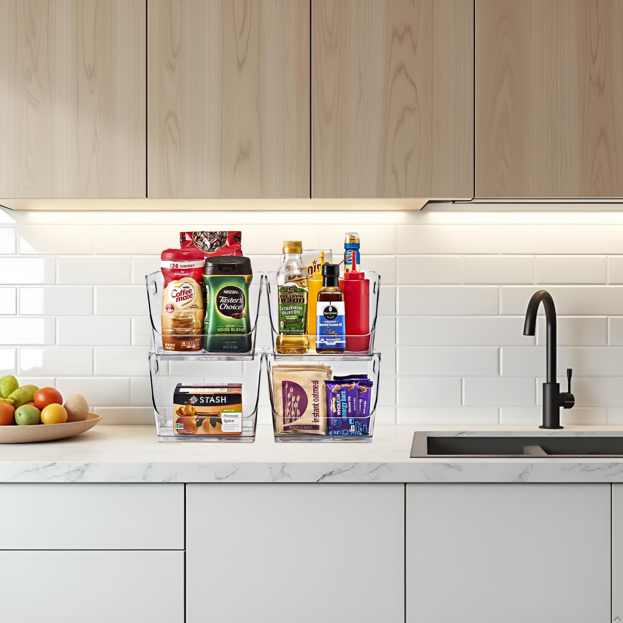 Stackable Storage Bins Open Front