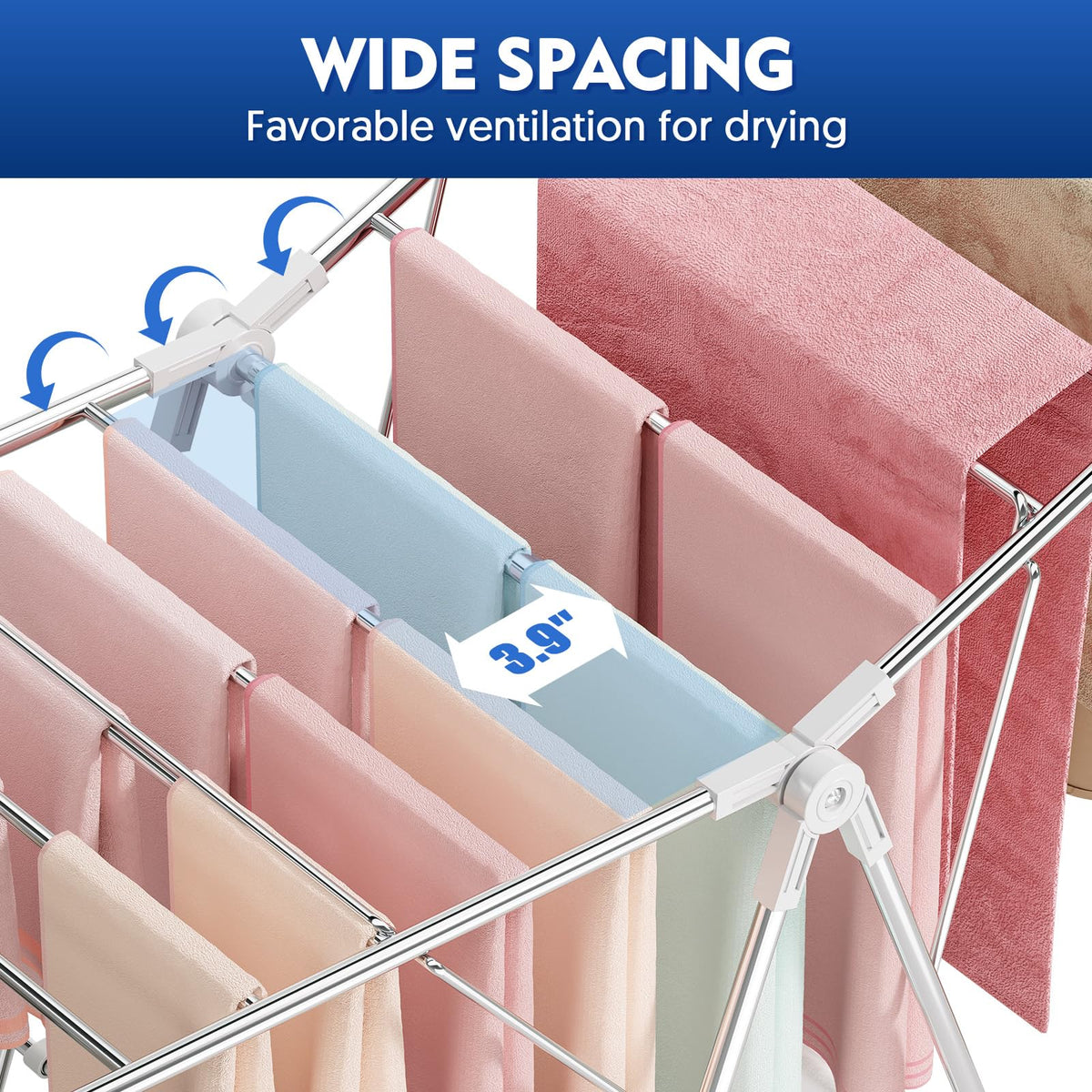 Large Stainless Steel Clothes Drying Rack