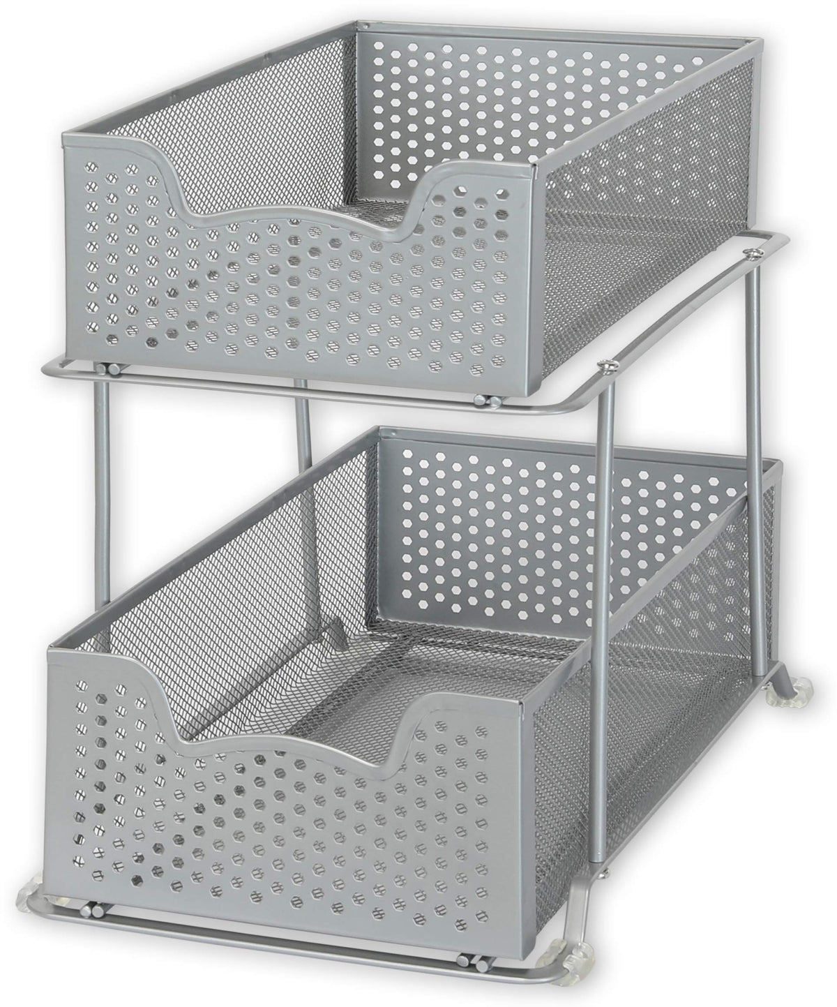 2 Tier Sliding Cabinet Basket Organizer Drawer (2 Count)