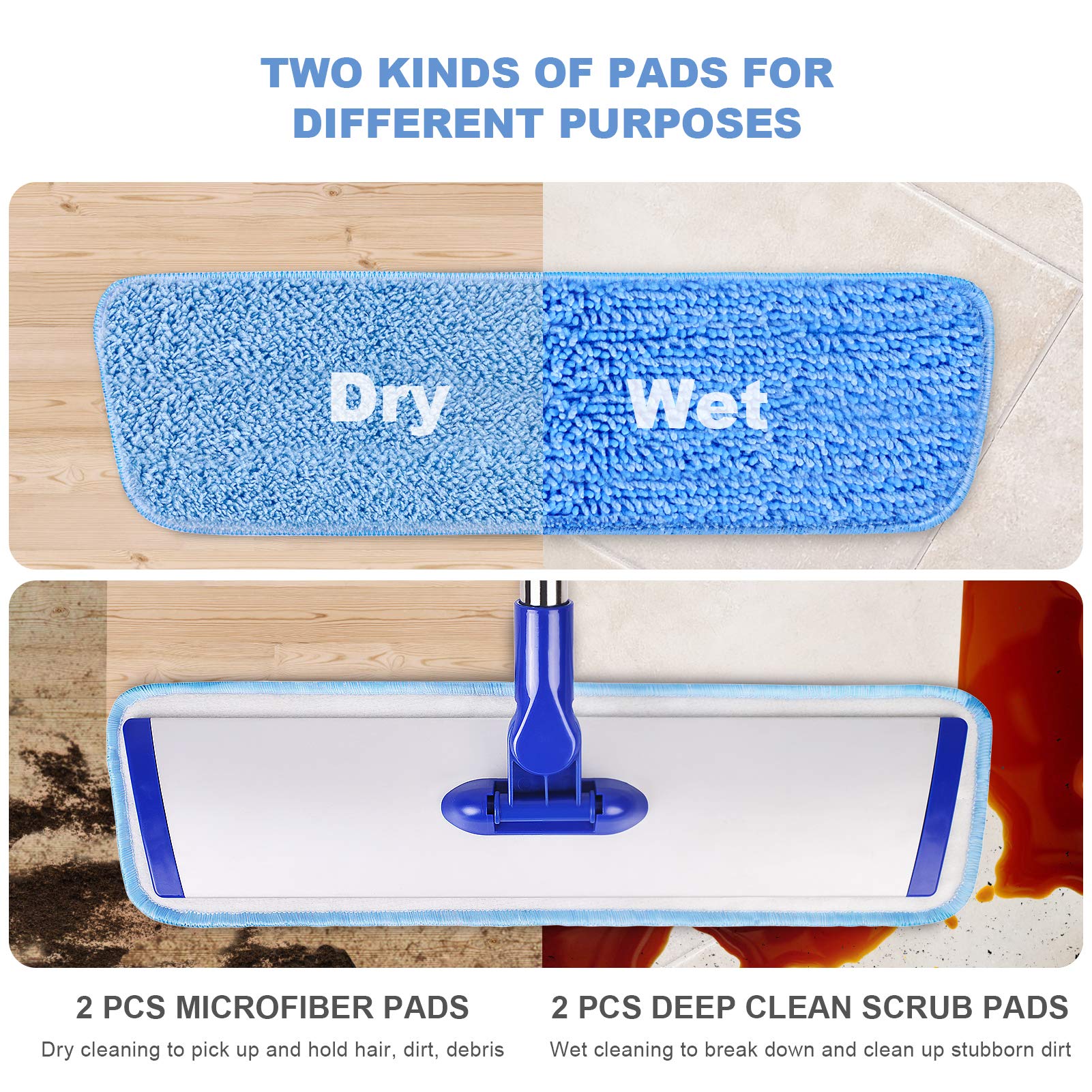 18" Professional Microfiber Mop Floor Cleaning System - ModHome Supplies