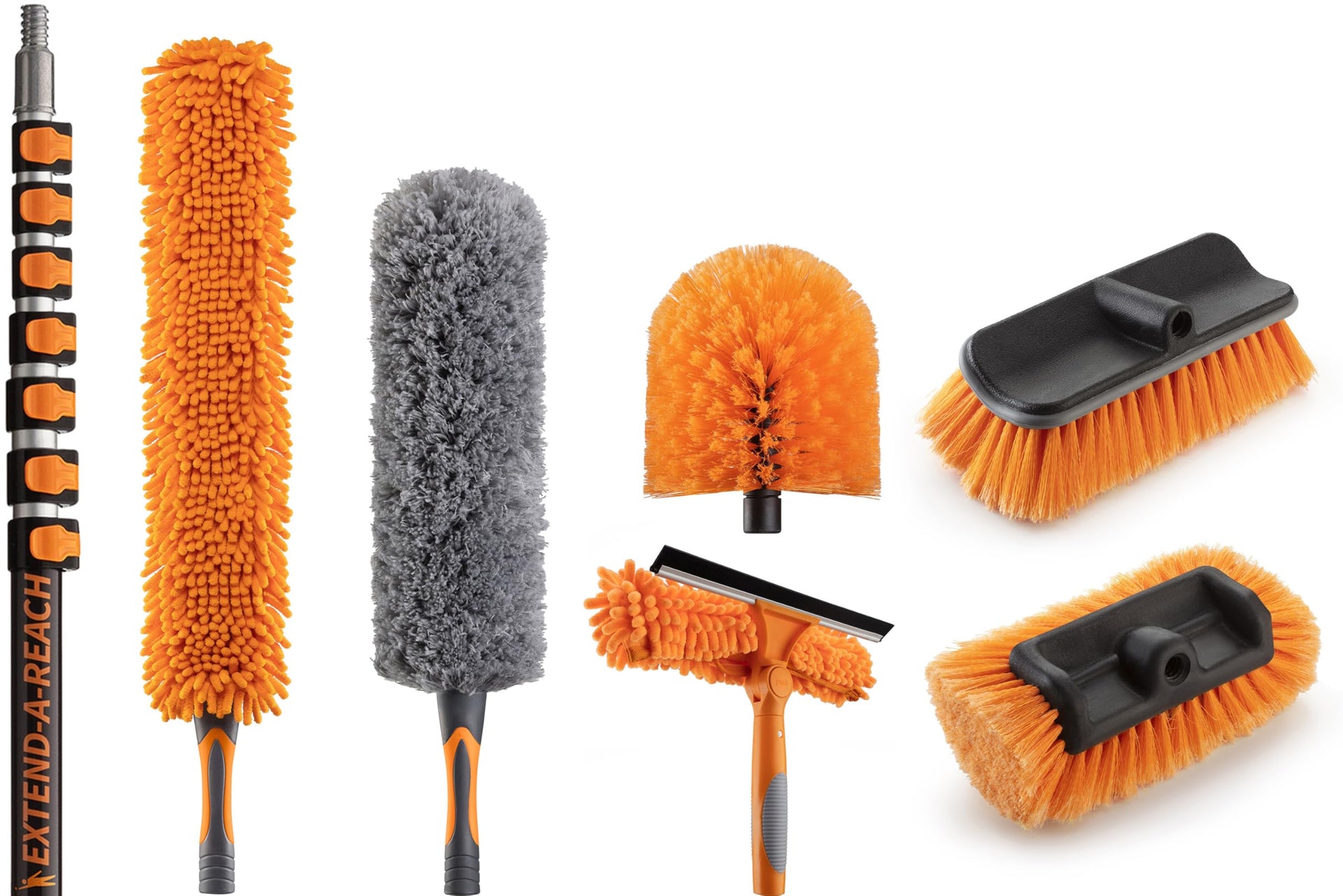 36 Foot High Reach Telescoping Duster Kit with 5