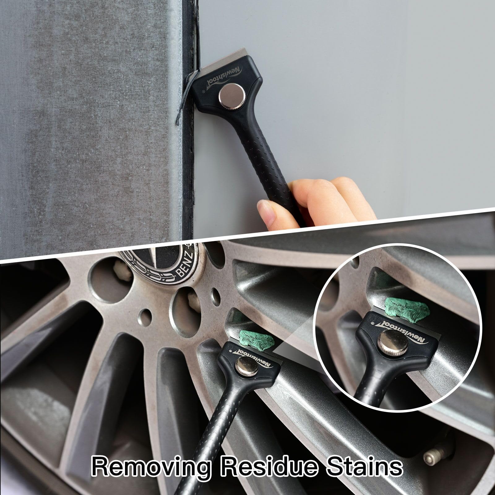 Long Handle Scraper Tool Kit 2 Pcs Razor Blade Scraper 20 Blades