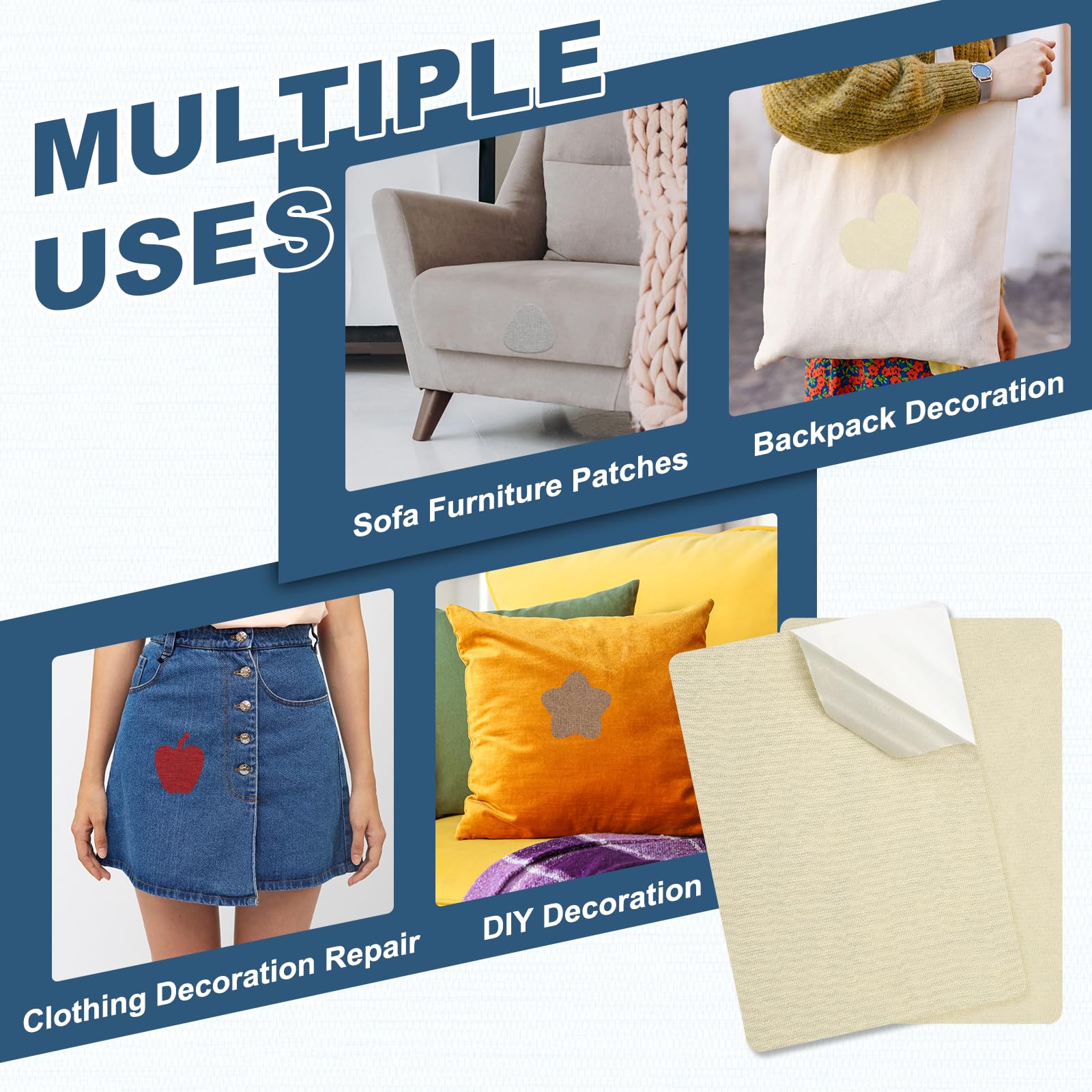8x11 Inch Linen Repair Patches (2 Count)