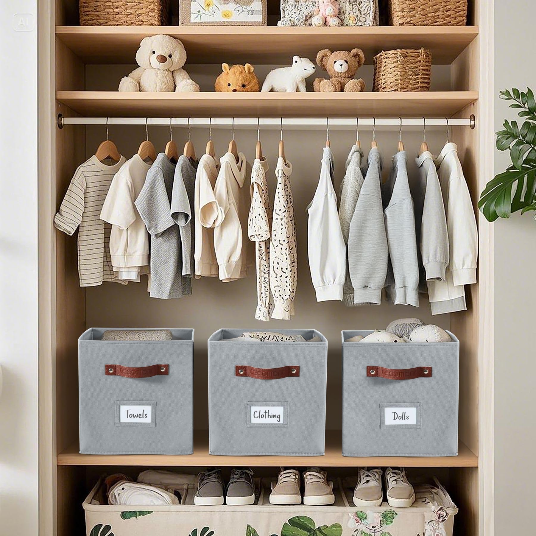 Storage Bins Cube Storage Bin with Labels (6 Count)