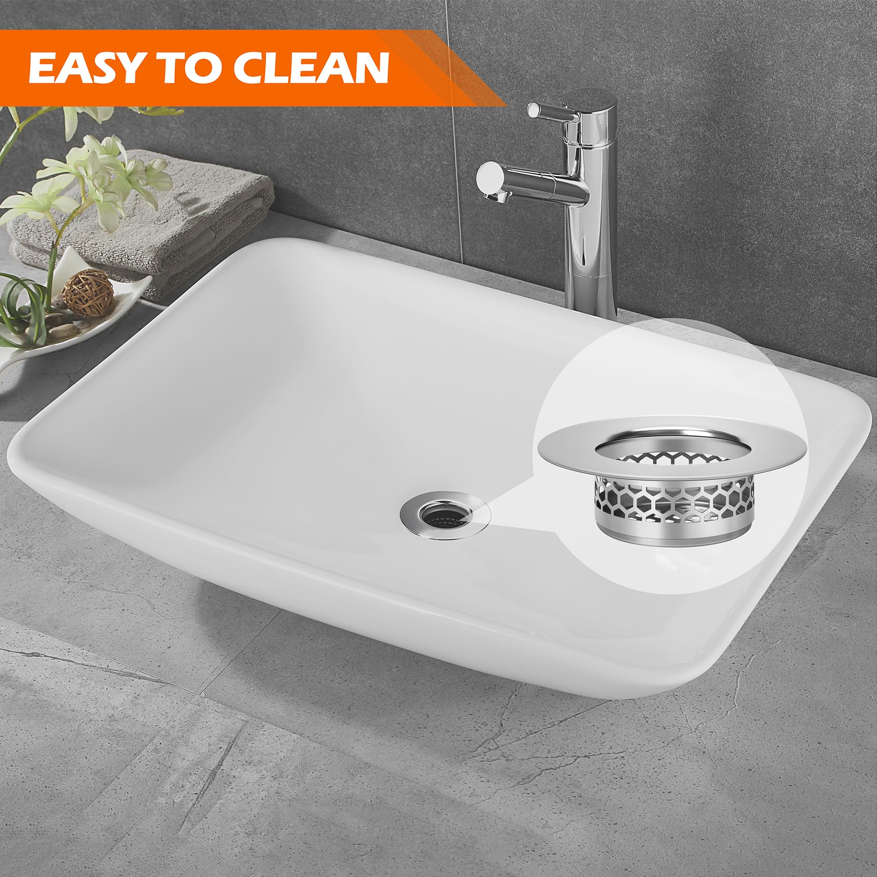 Bathroom Sink Strainer (3 Count)