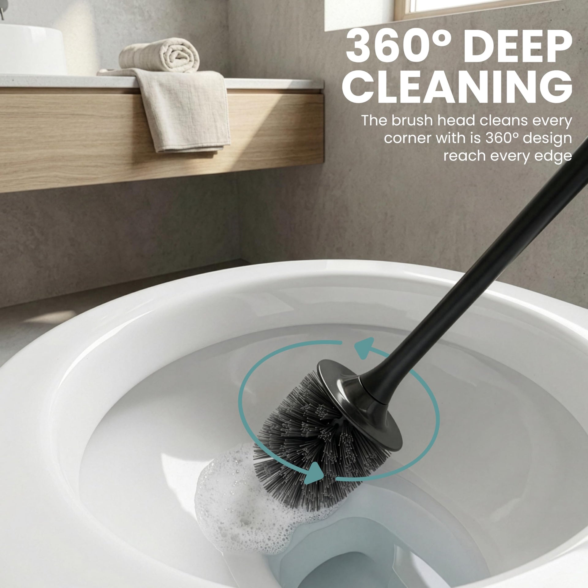 Zense Toilet Brush and Holder Set