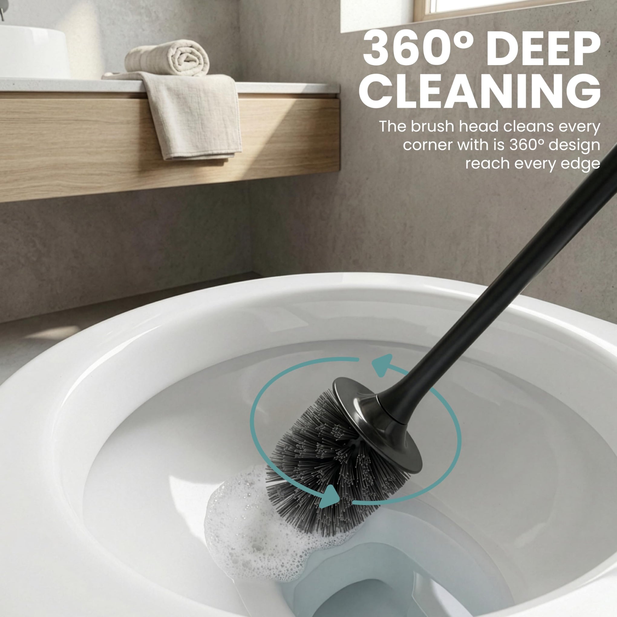Zense Toilet Brush and Holder Set