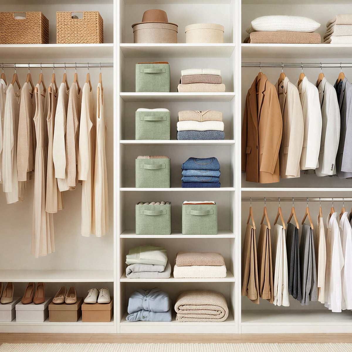 Storage Bins for Closet (2 Count)