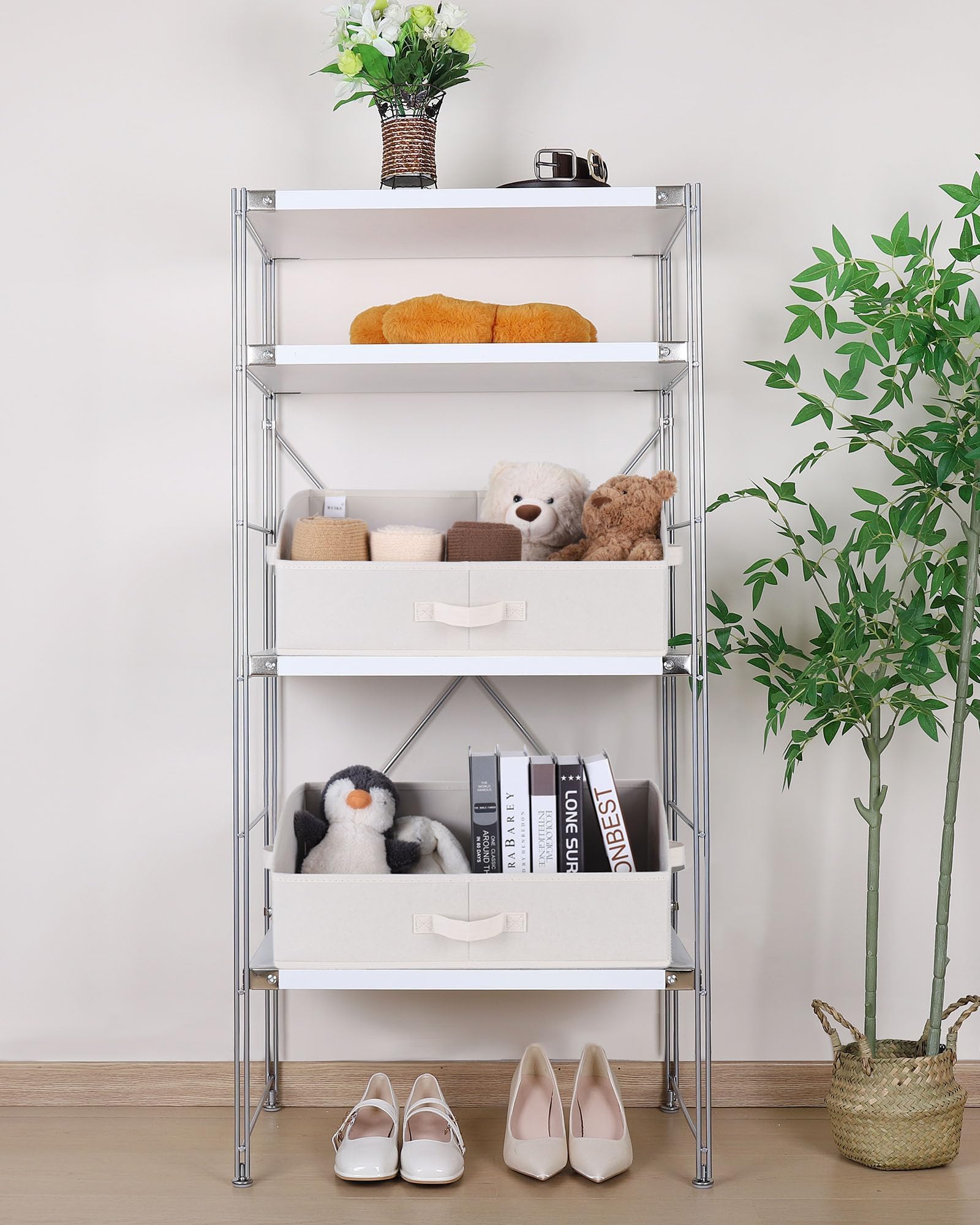 6 Pack XL Trapezoid Closet Bins (6 Count)
