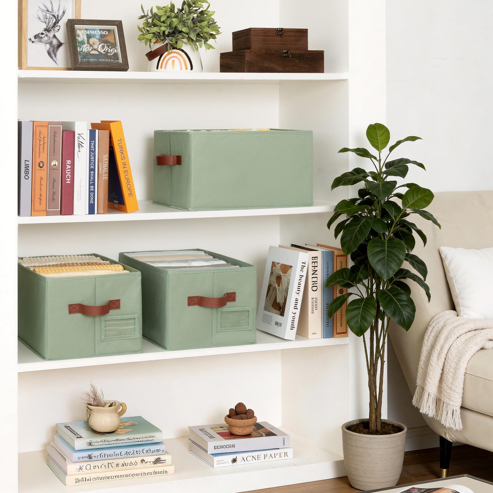 Closet Storage Bins with Label (3 Count)