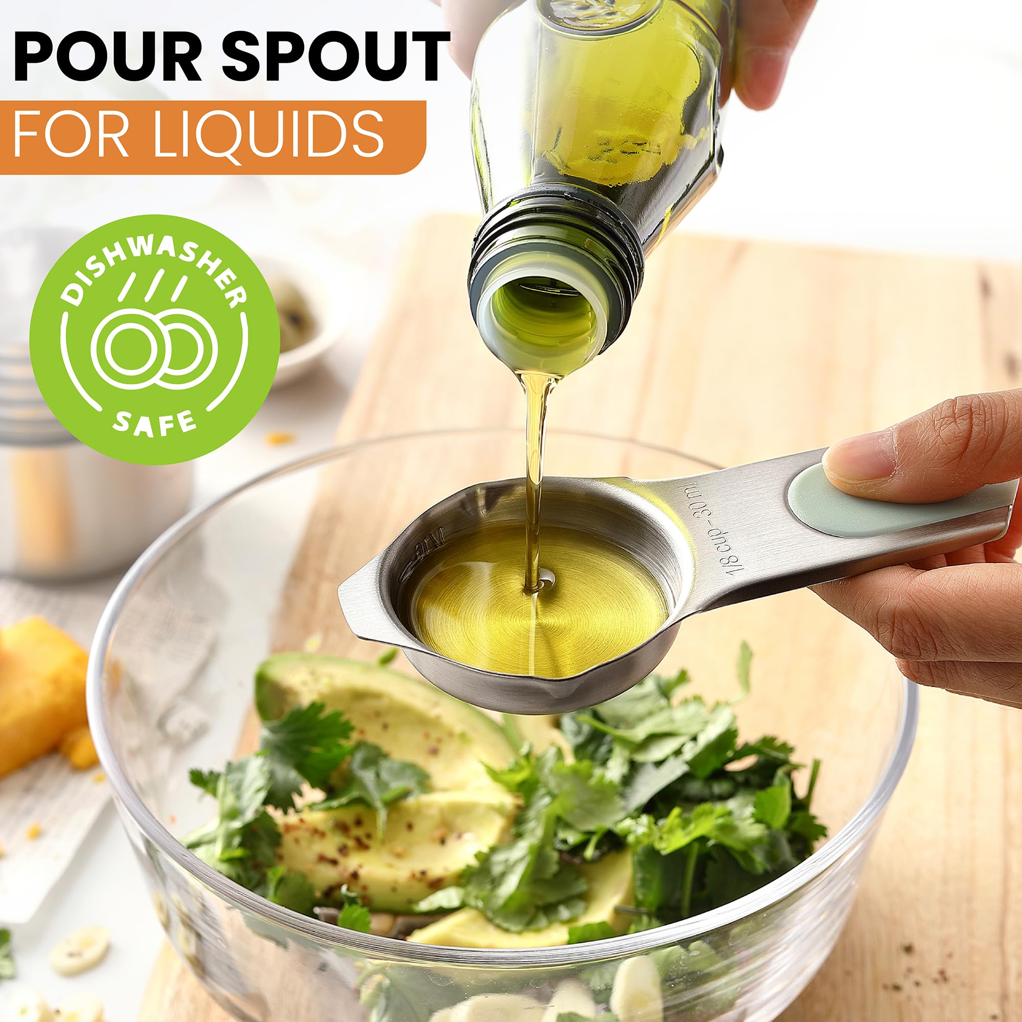 Magnetic Stainless Steel Measuring Cups Set of 7 (7 Count)