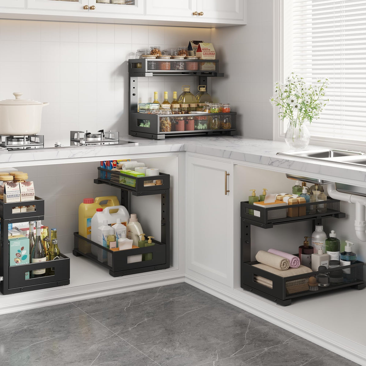 2 Pack Under Sink Storage Organizer (2 Count)