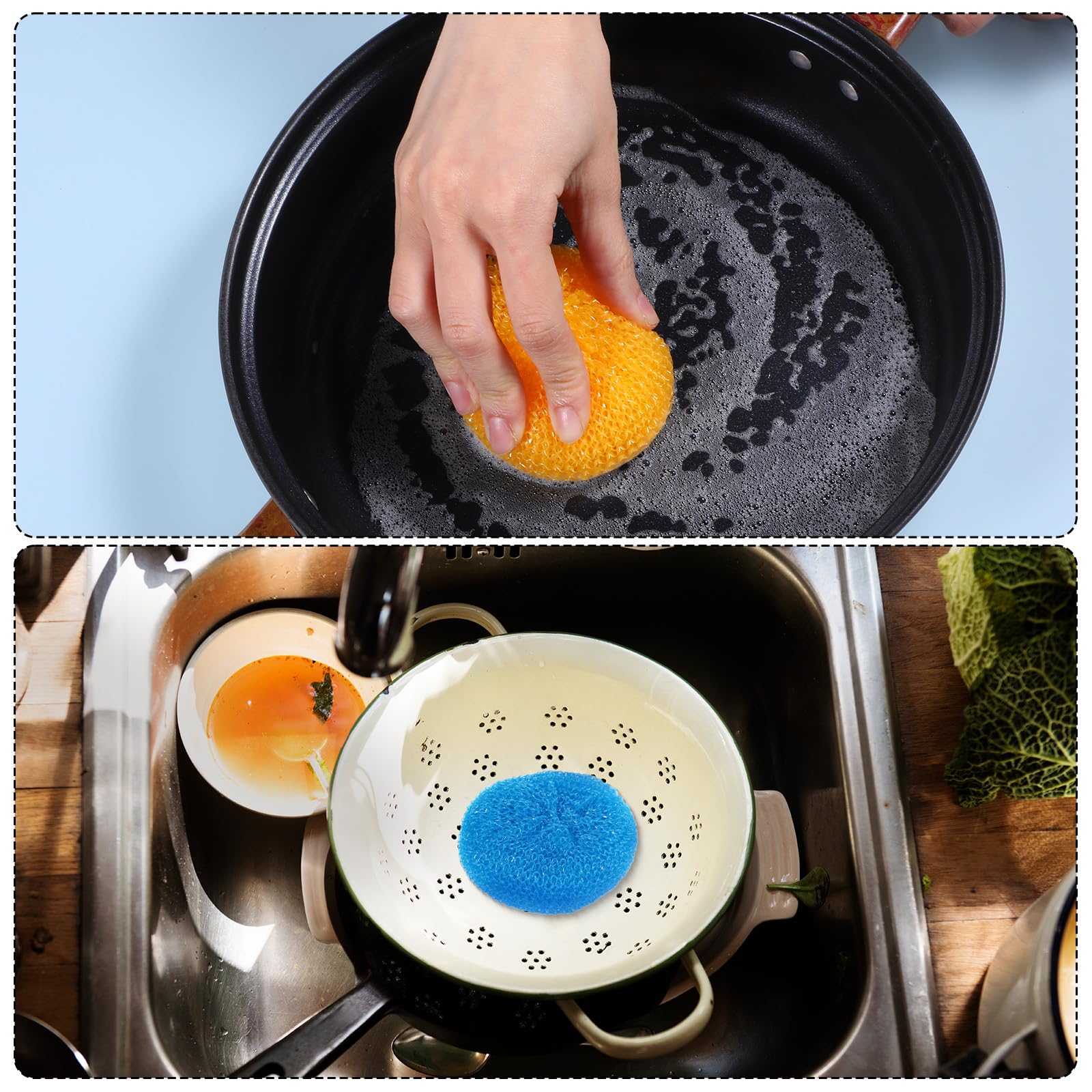 100 Pc Plastic Scrubber for Dishe