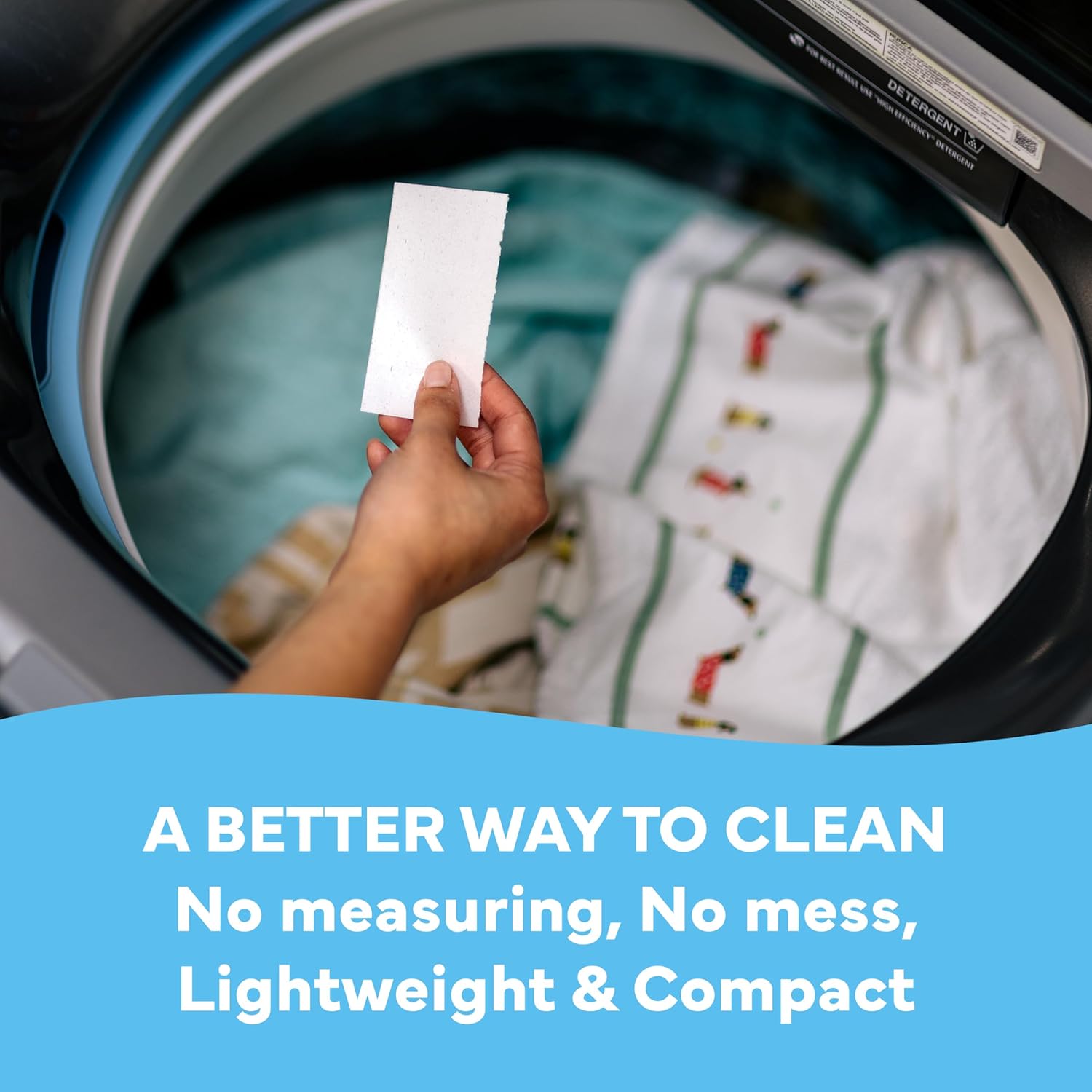 Tru Earth Compact Dry Laundry Detergent Sheets - Up to 64 Loads (32 Sheets) - Paraben-Free - Original Eco-Strip Liquidless Detergen - Fresh Linen | Packaging May Vary