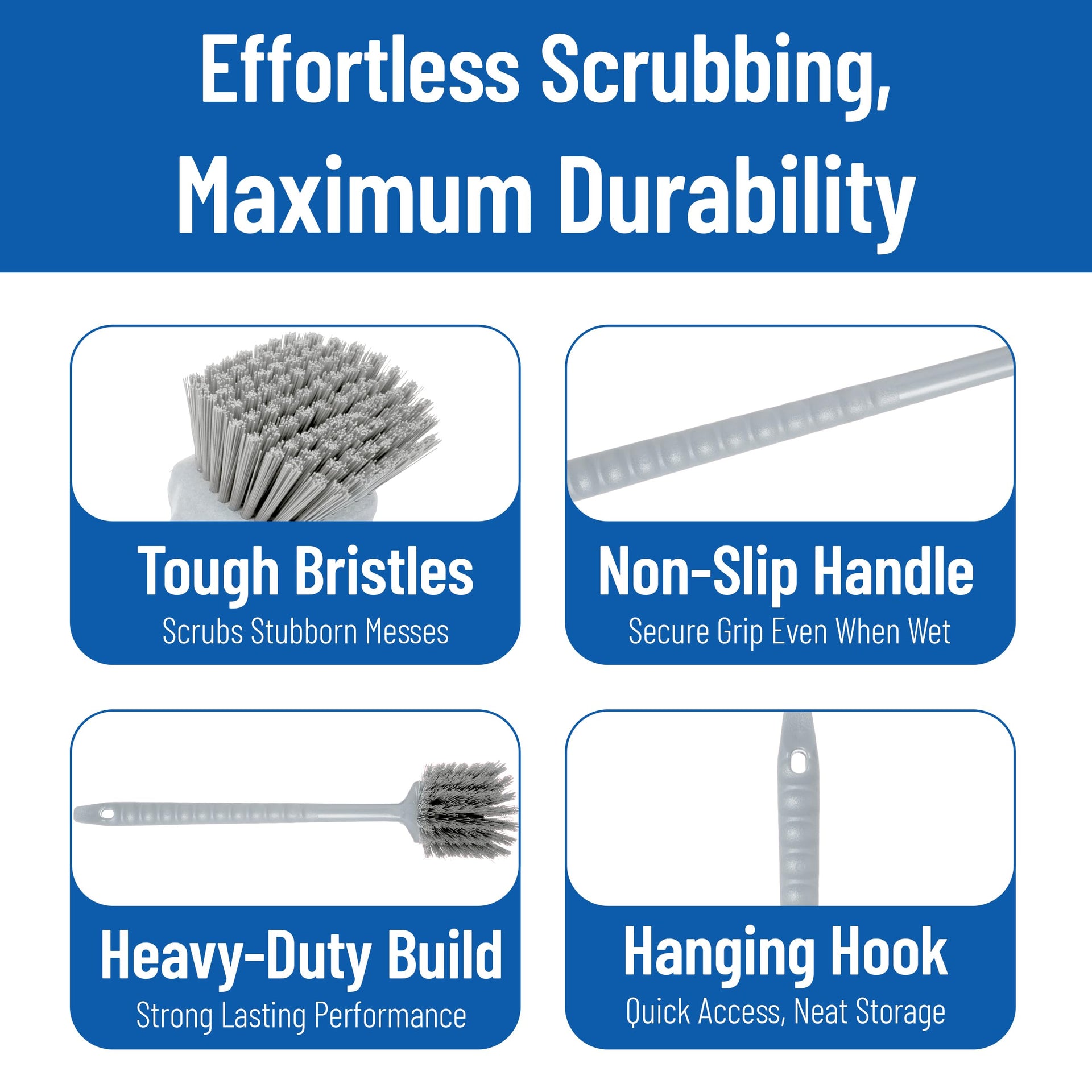20" Floater Scrub Brush with Long Handle (6 Count)