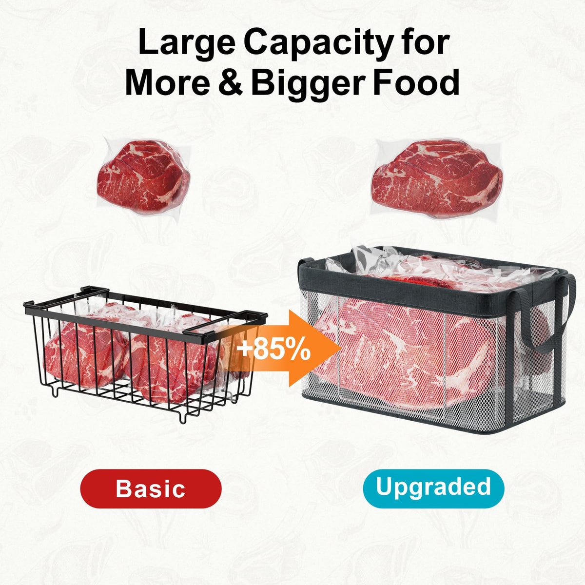Deep Freezer Organizer Bins (6 Count)
