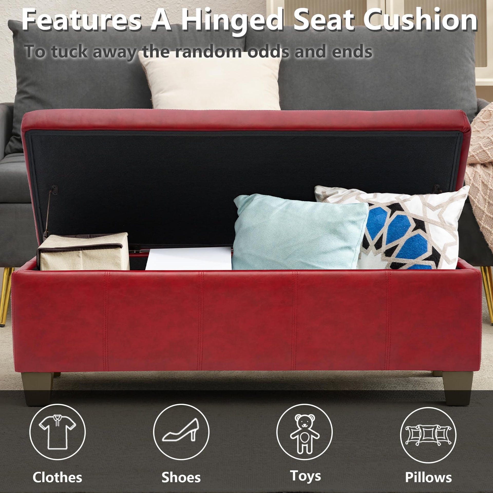 51 Inch Storage Ottoman