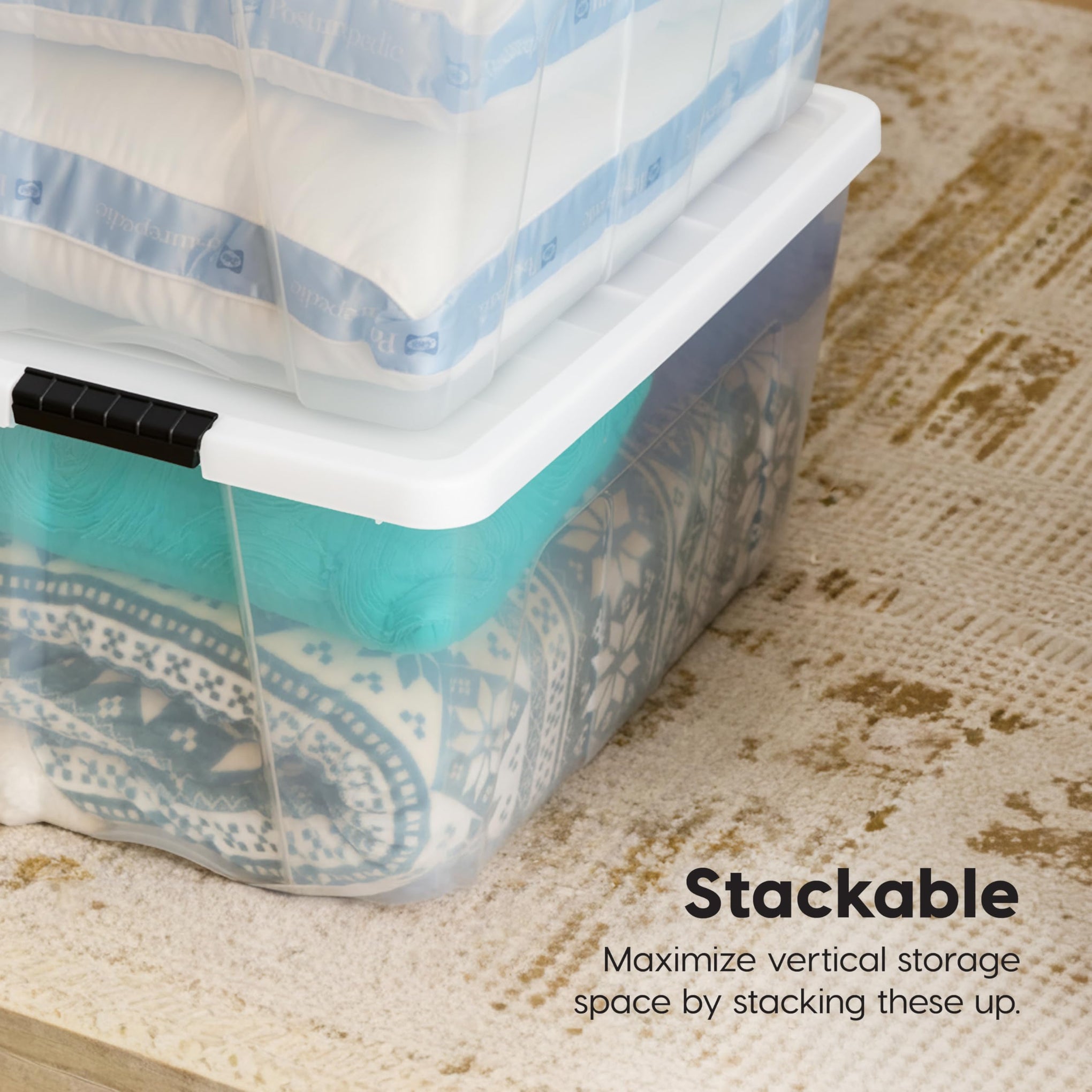 94 Qt Storage Bins with Lids (4 Count)