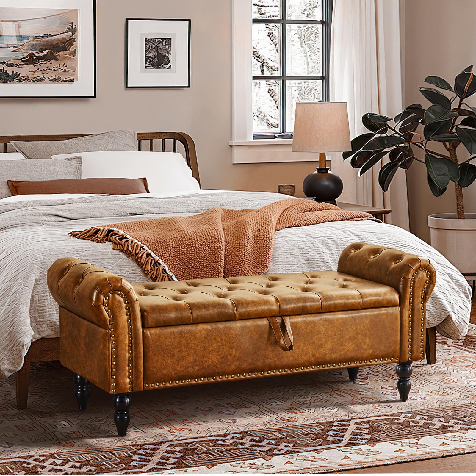 Storage Bedroom Bench for End of Bed