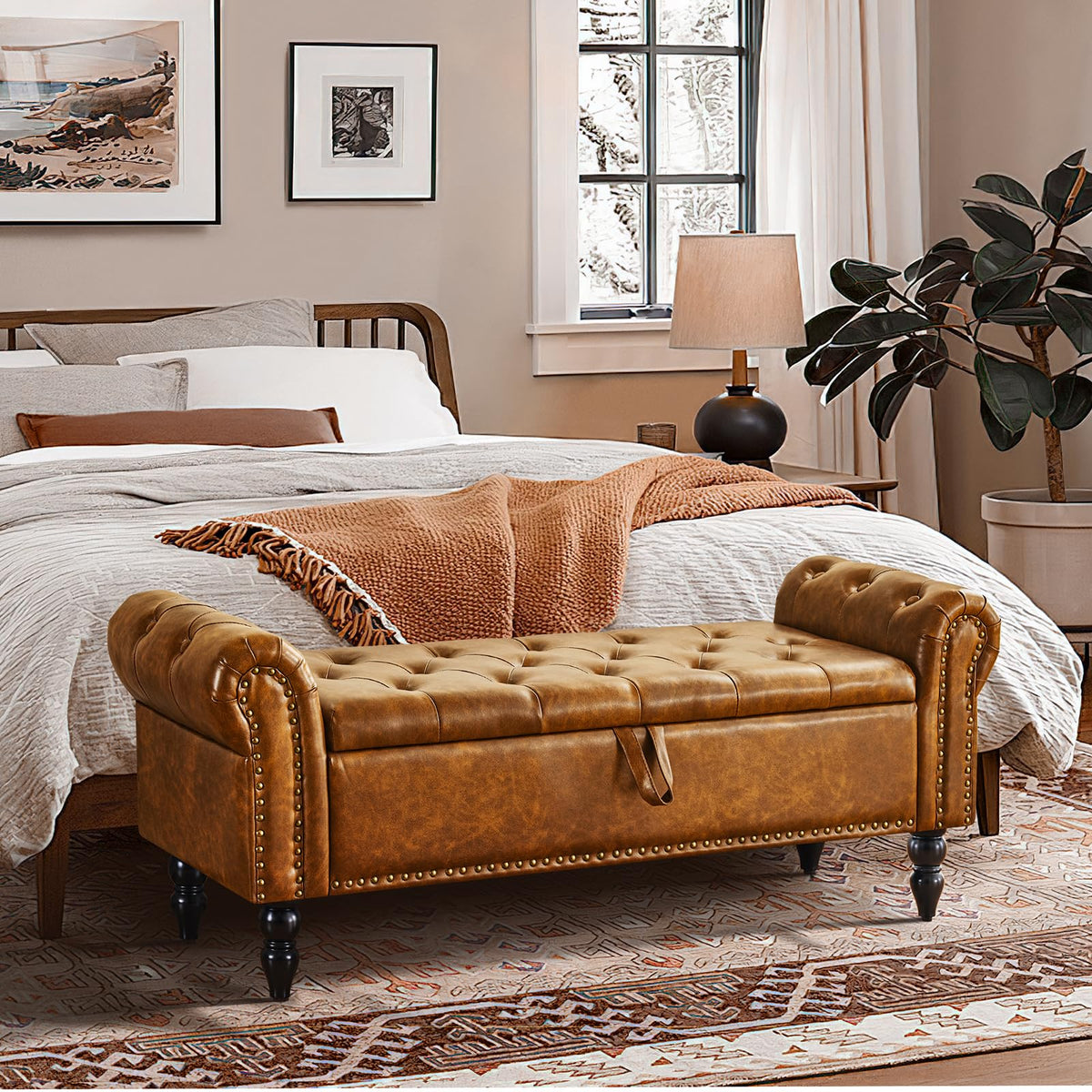 Storage Bedroom Bench for End of Bed