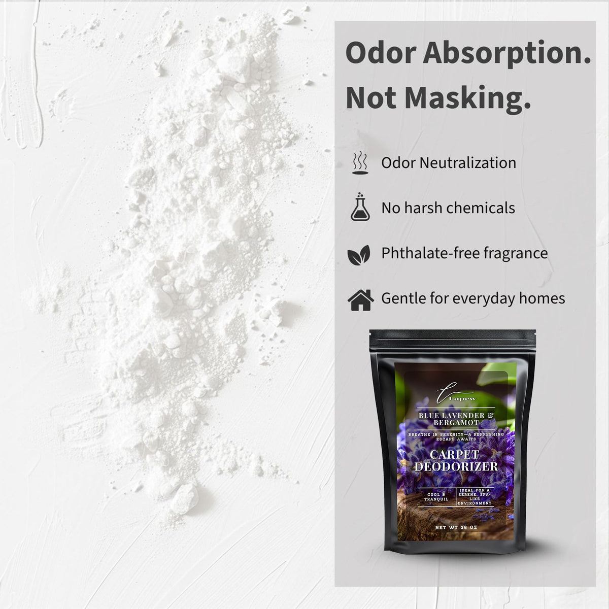 Blue Lavender & Bergamot Carpet Deodorizer Powder (36 Ounce)